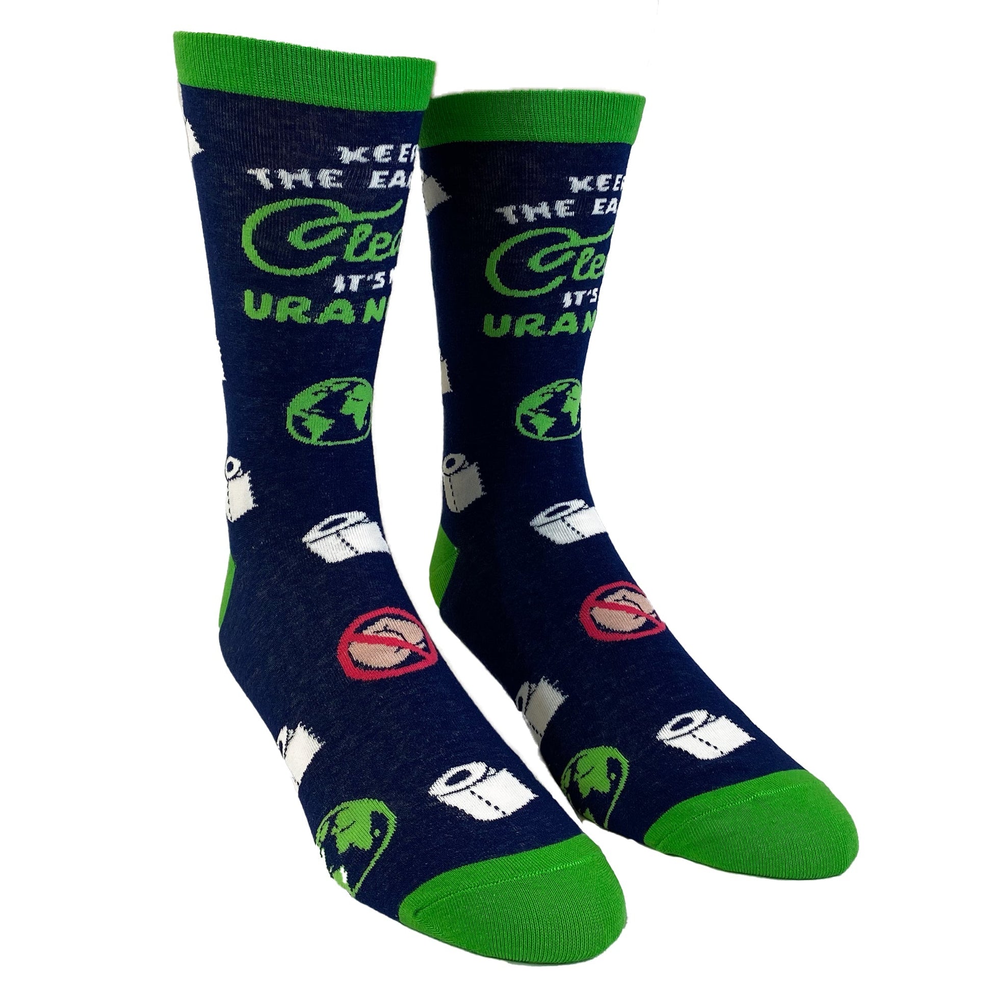 Womens Keep The Earth Clean It's Not Uranus Socks