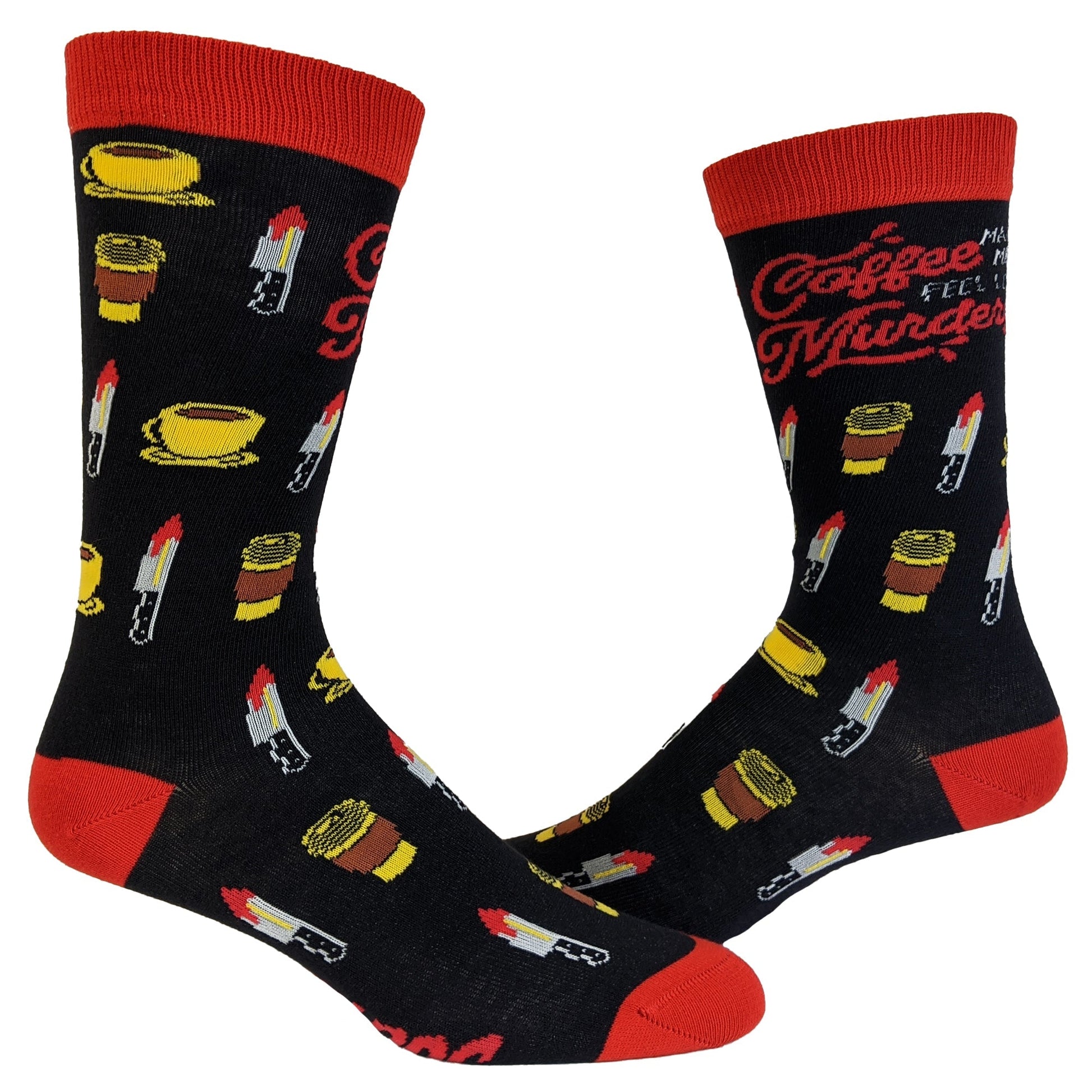 Womens Coffee Makes Me Feel Less Murdery Socks