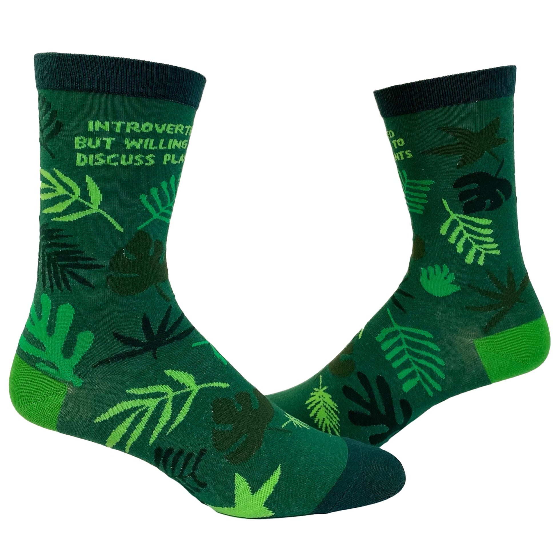 Womens Introverted But Willing To Discuss Plants Socks
