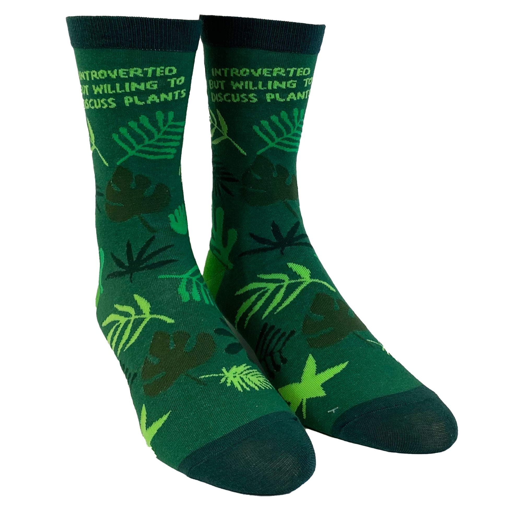 Womens Introverted But Willing To Discuss Plants Socks