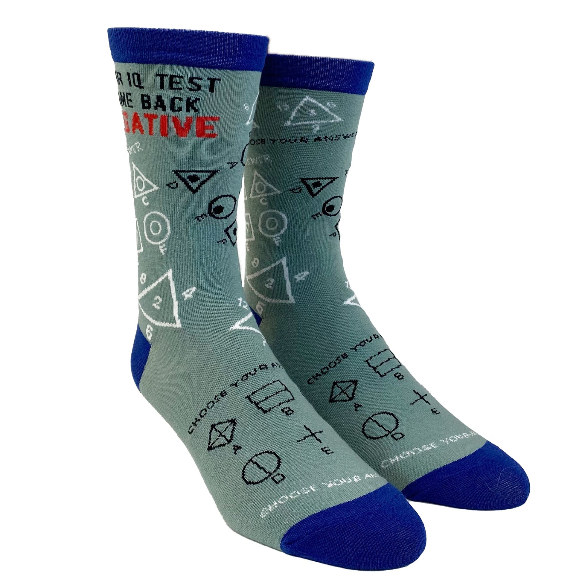 Womens Your IQ Test Came Back Negative Socks