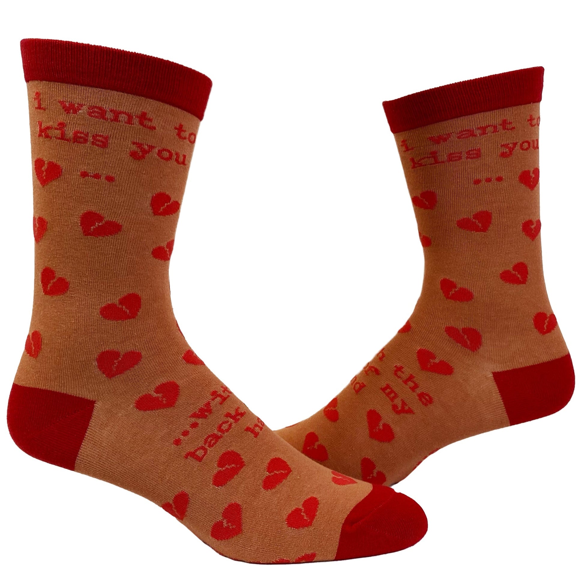 Womens I Want To Kiss You With The Back Of My Hand Socks