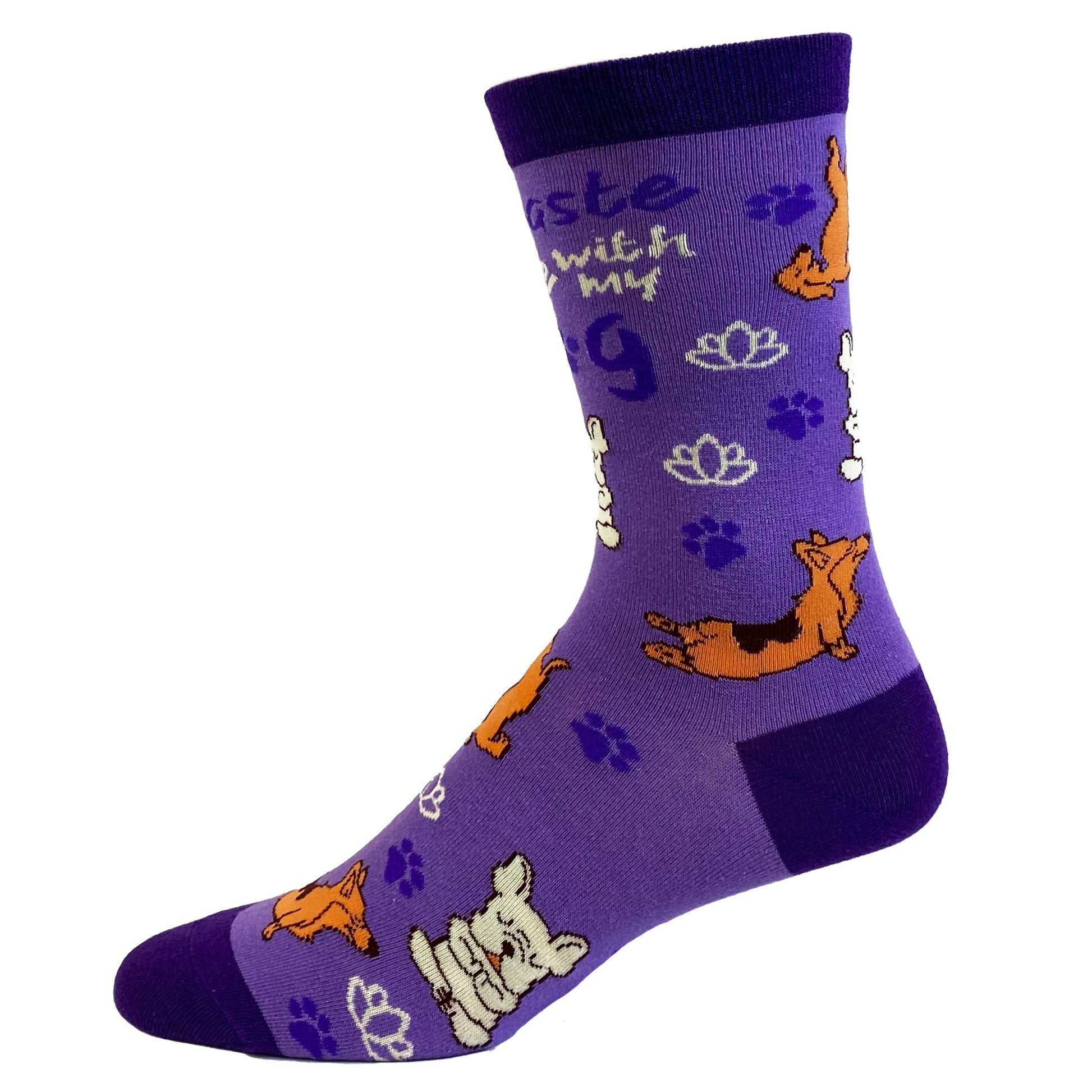 Womens Namaste Home With My Dog Socks