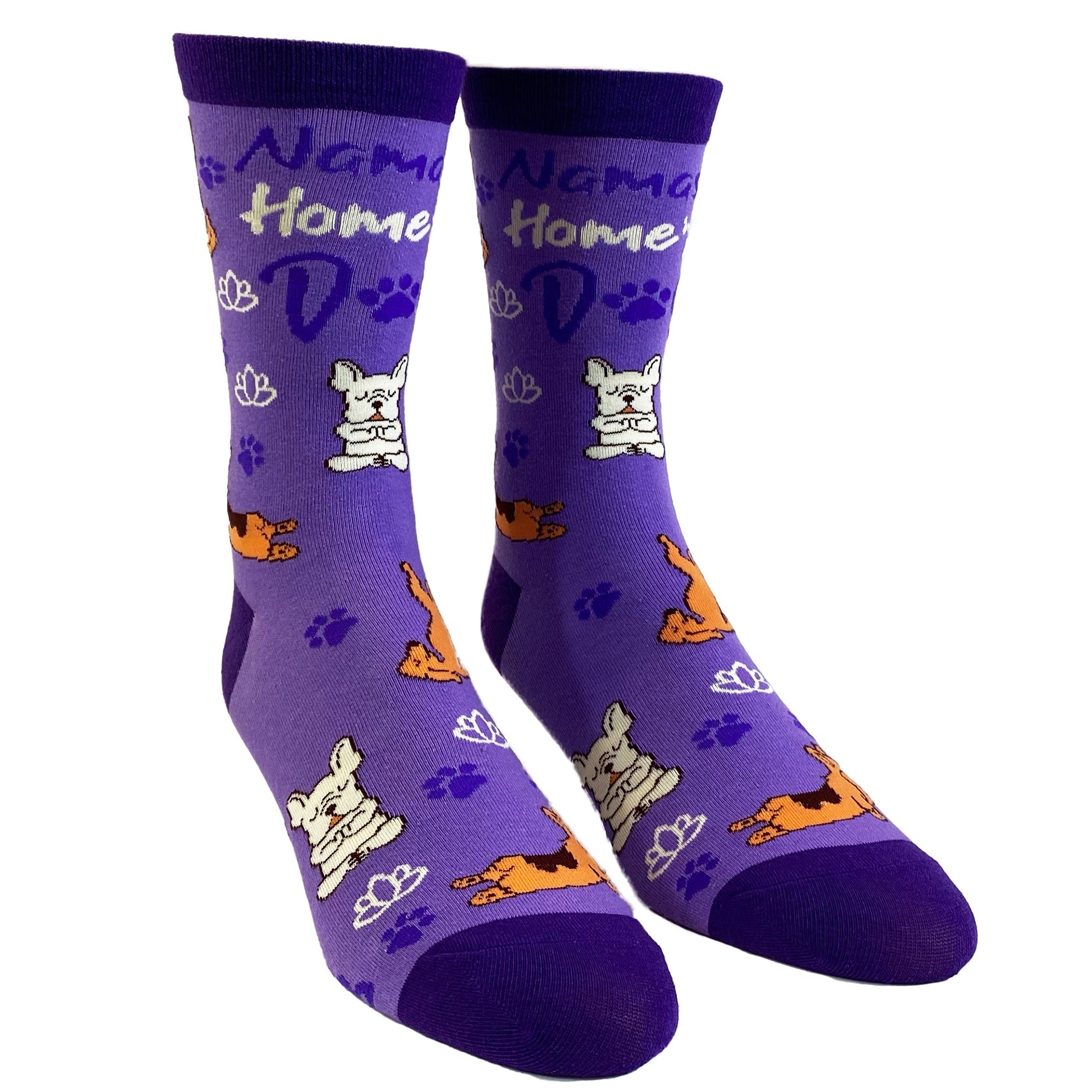 Womens Namaste Home With My Dog Socks