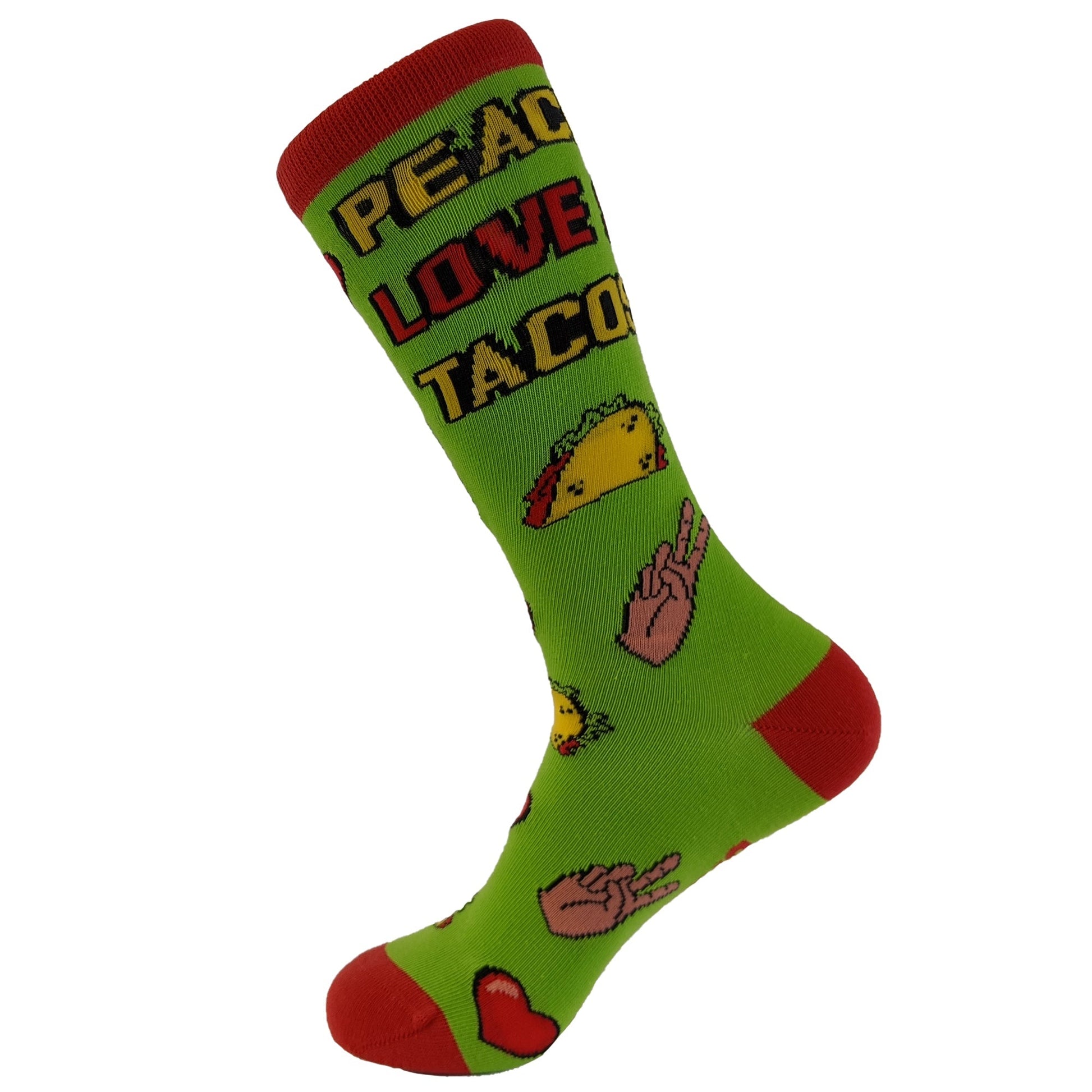 Womens Peace Love And Tacos Socks