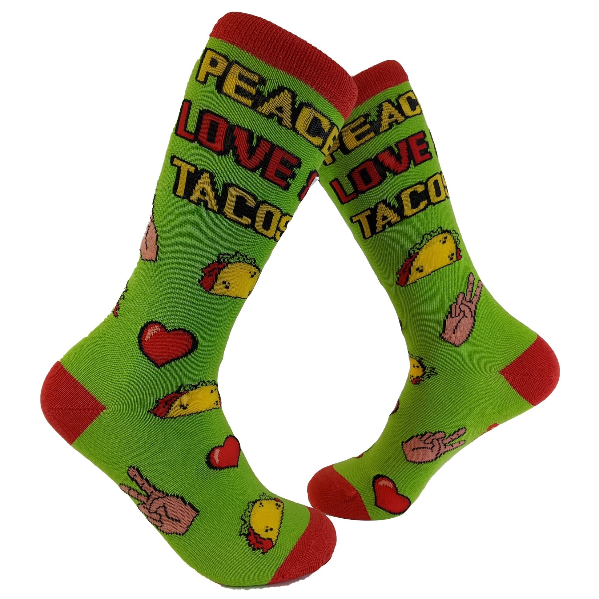 Womens Peace Love And Tacos Socks
