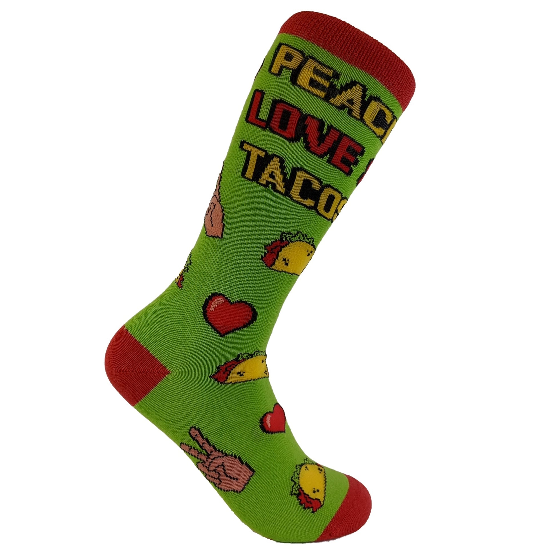 Womens Peace Love And Tacos Socks