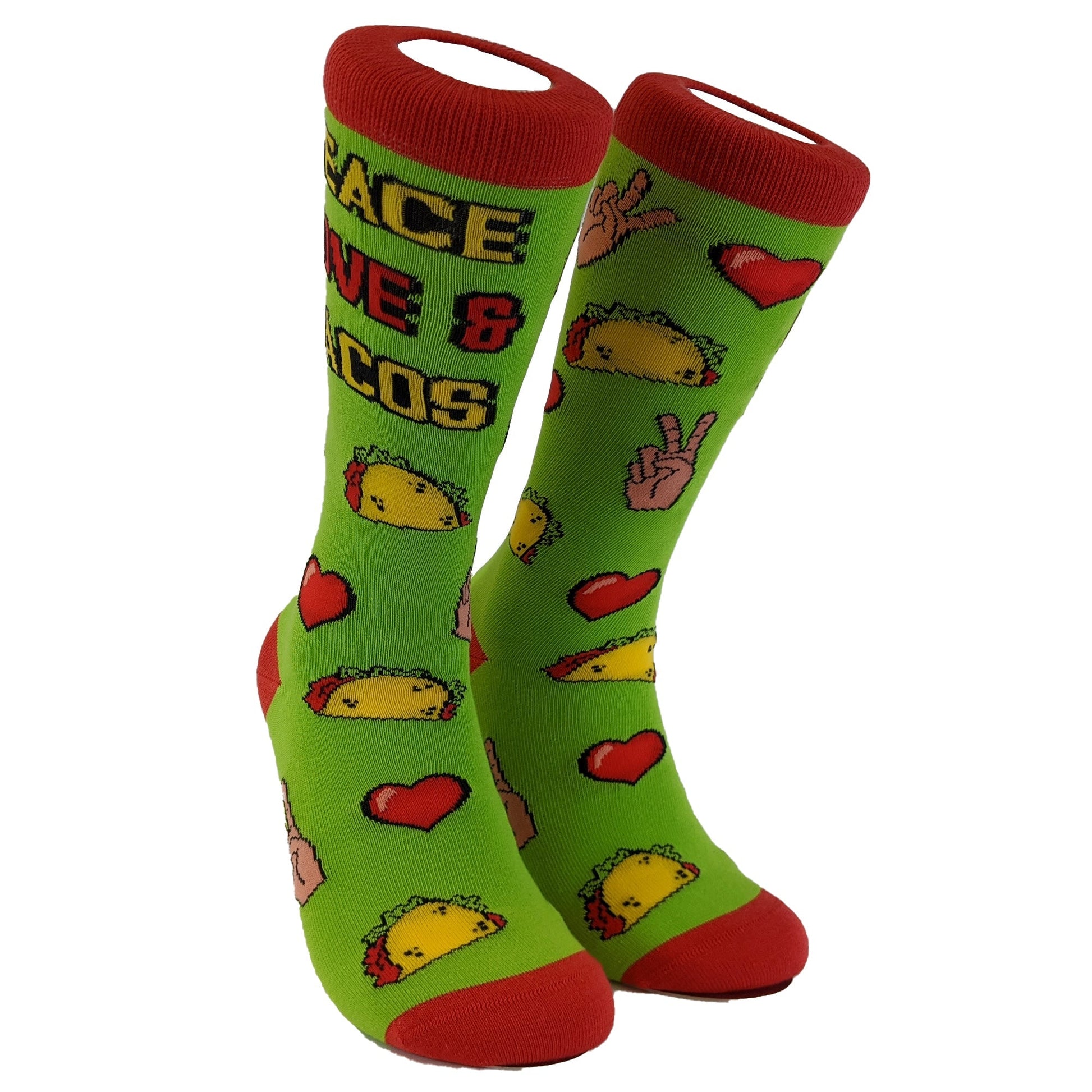 Womens Peace Love And Tacos Socks
