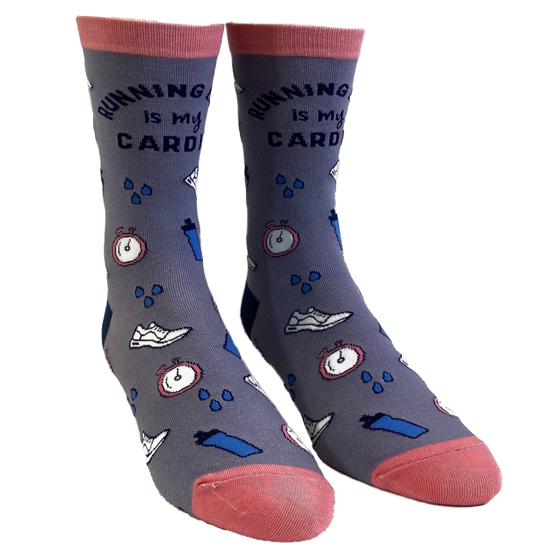 Womens Running Late Is My Cardio Socks