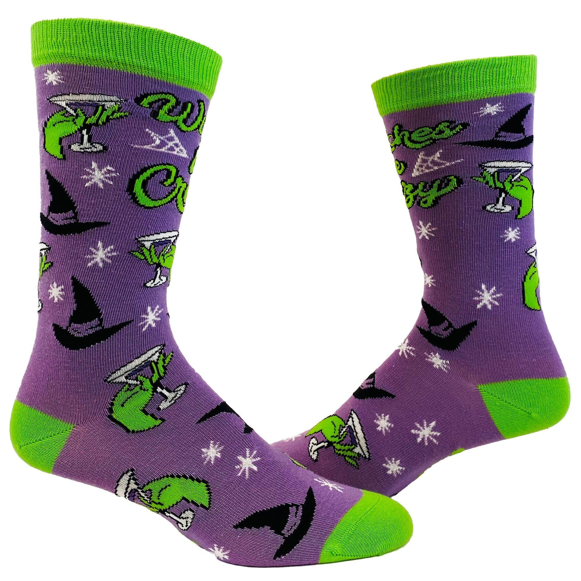 Womens Drive a Stick, Jack-O-Lantern, Hocus Pocus, Pumpkin Spice, Witches be Crazy, Zombies Eat Brains Sock Bundle 6-Pack