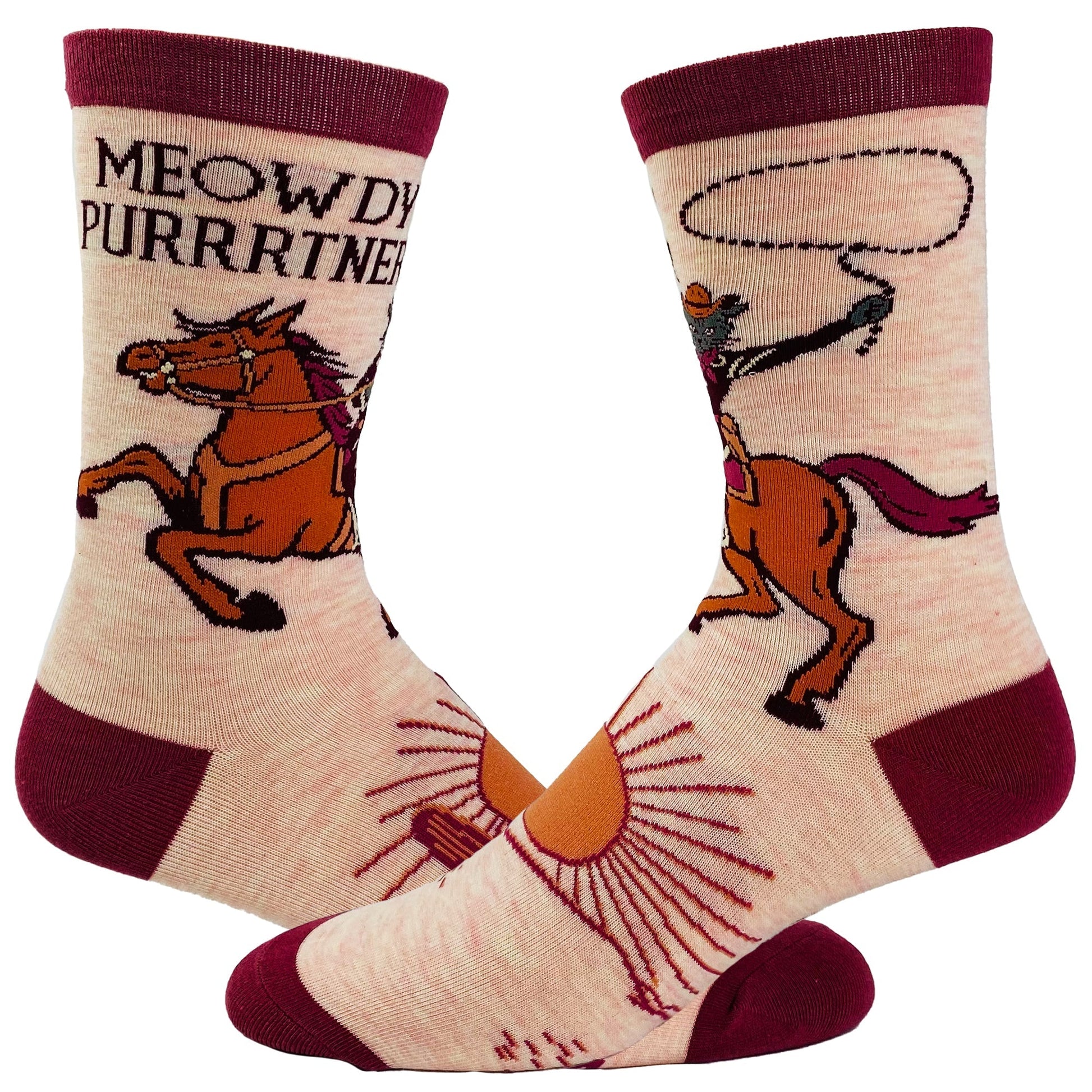 Women's Meowdy Purrtner Socks