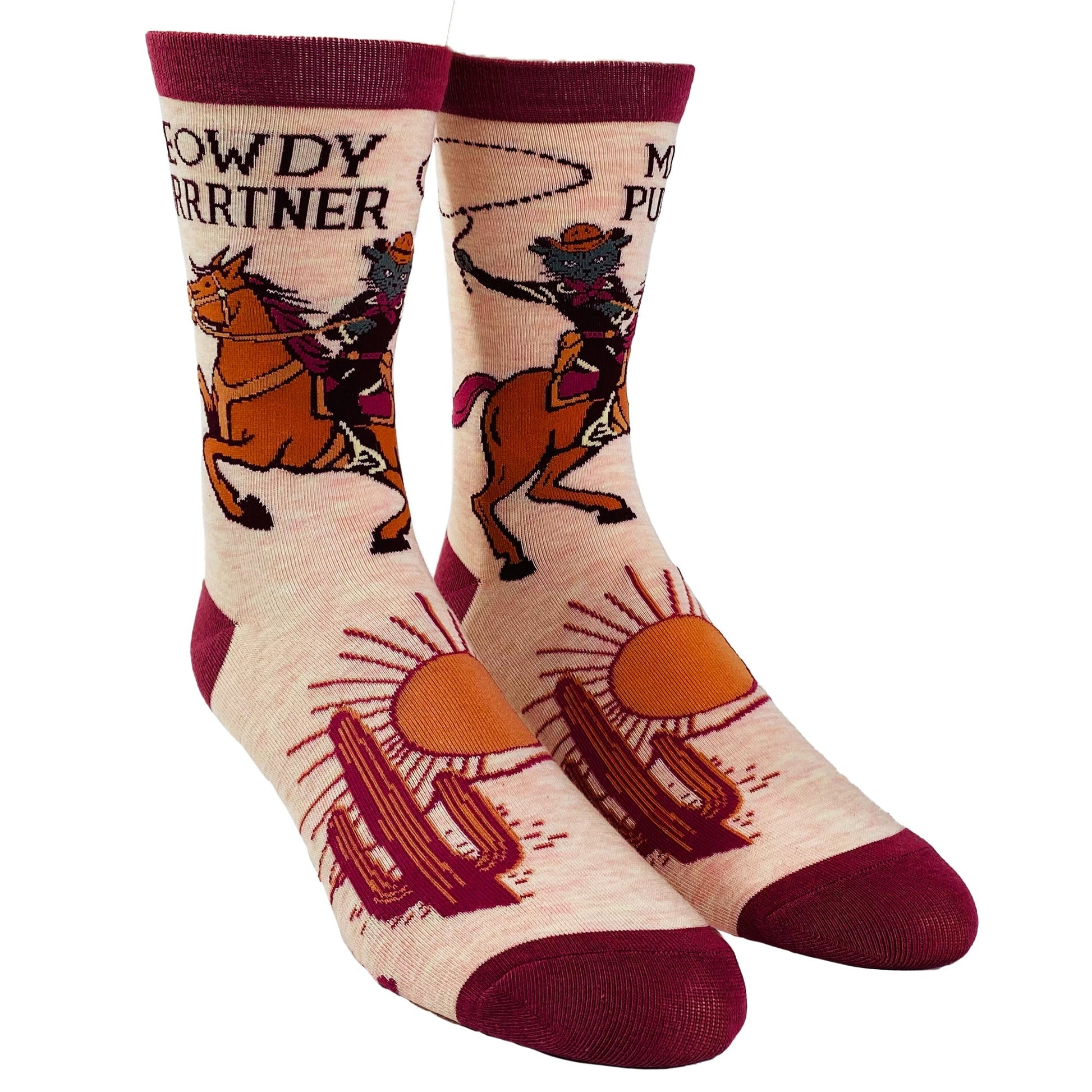 Women's Meowdy Purrtner Socks
