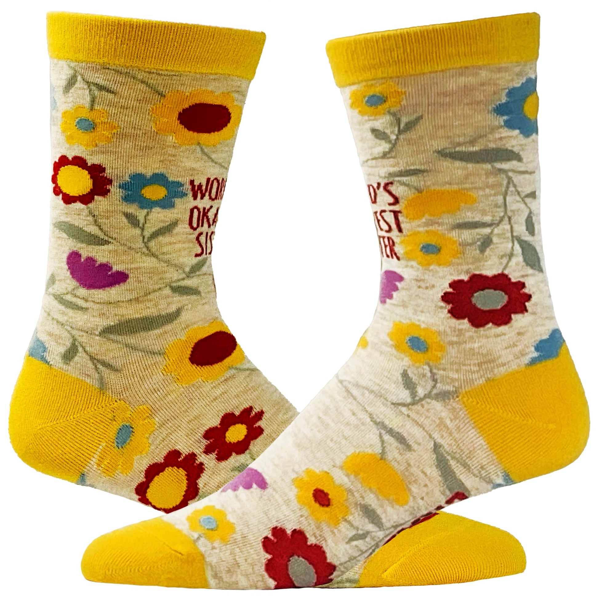 Womens World's Okayest Sister Socks