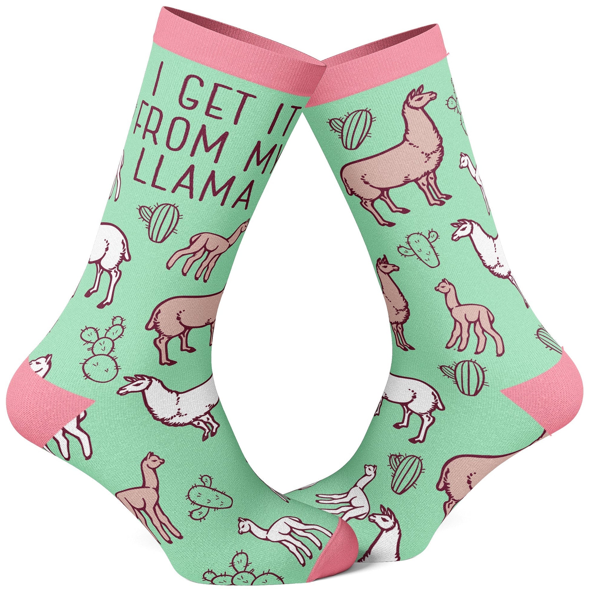 Women's I Get It From My Llama Socks