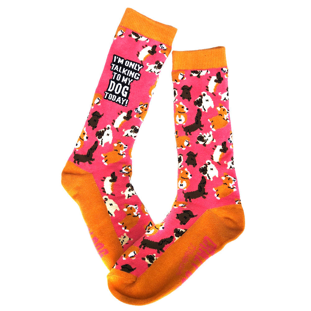 Womens I'm Only Talking To My Dog Today Socks