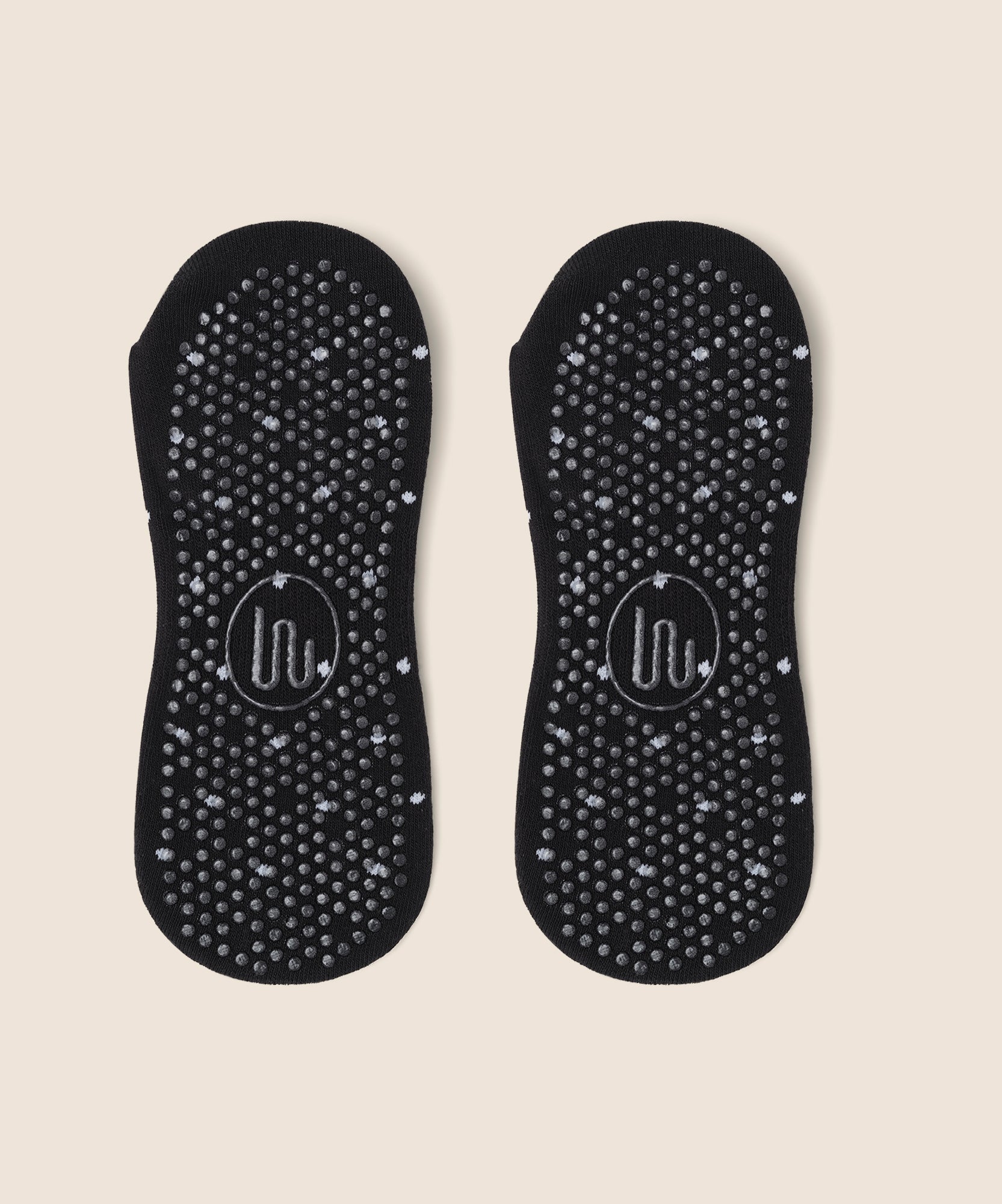 Classic Low Rise Grip Socks - Black Polka Ruffle