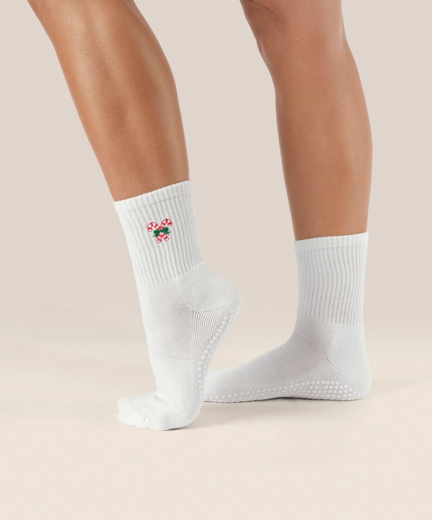 Crew Non Slip Grip Socks - Candy Cane