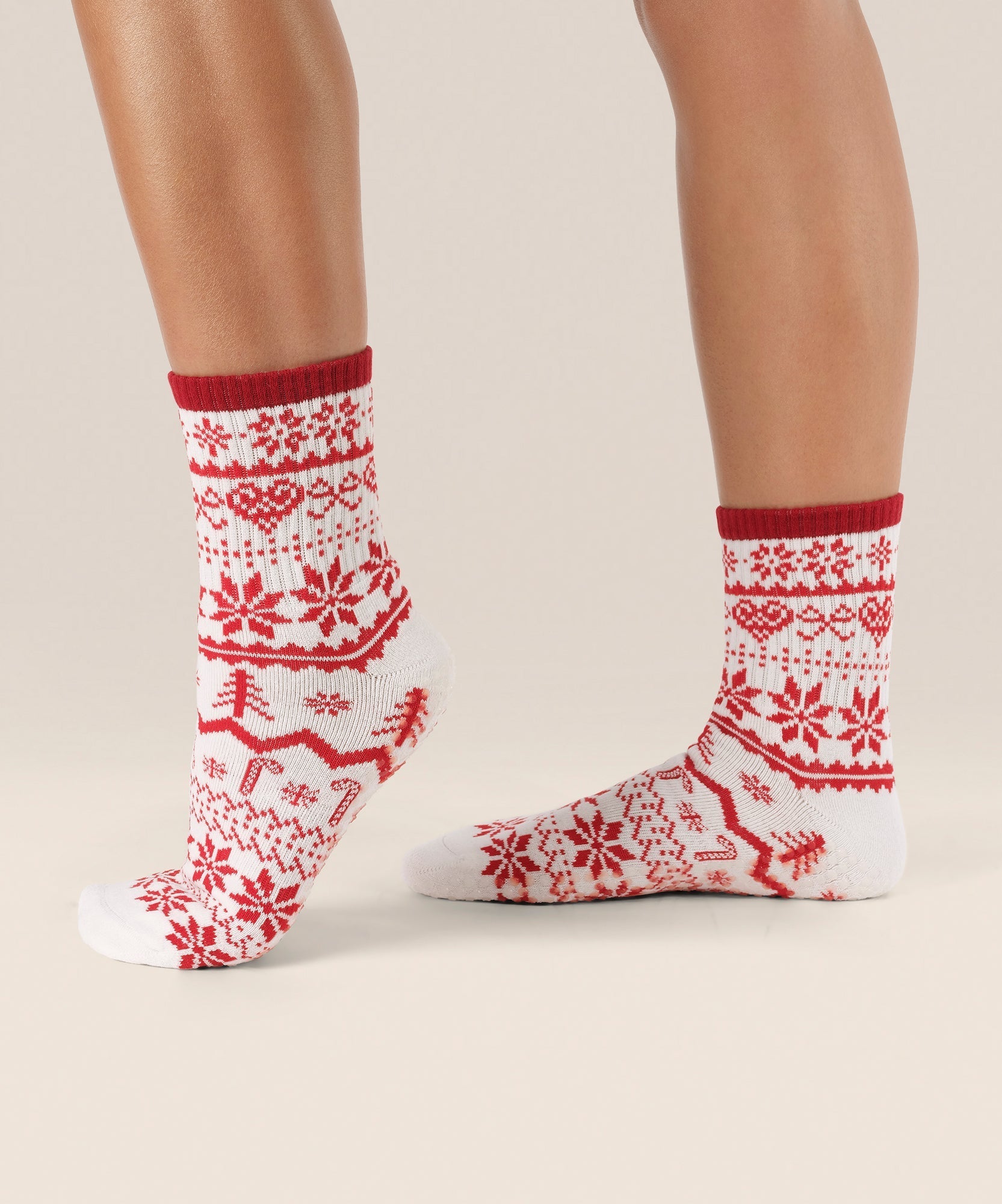 Crew Non Slip Grip Socks - Nordic Noel