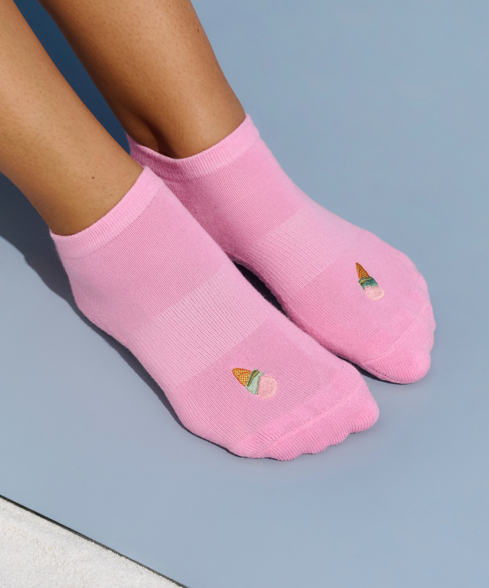 Classic Low Rise Grip Socks - Pink Gelato