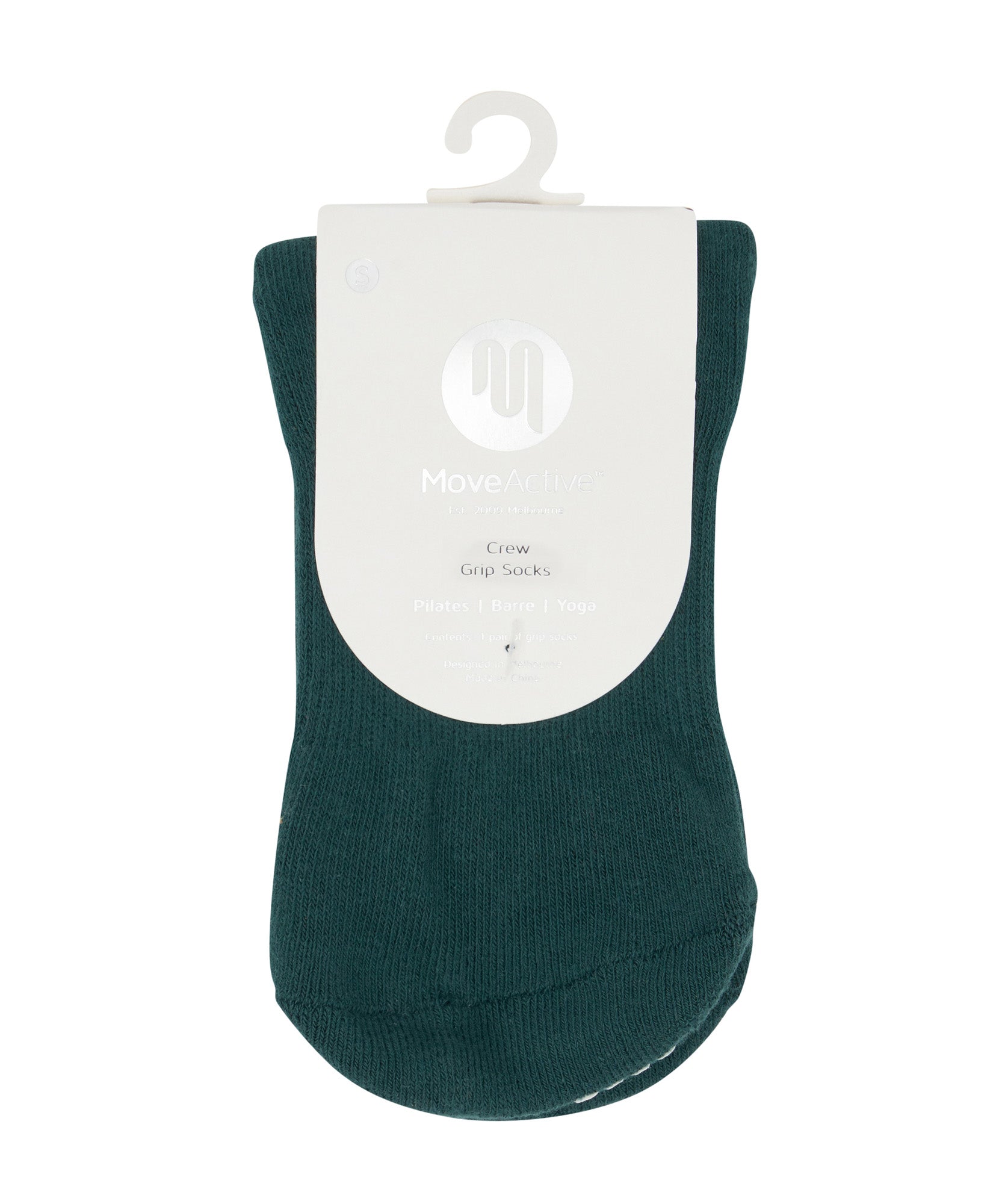 Crew Non Slip Grip Socks - Forest Flow