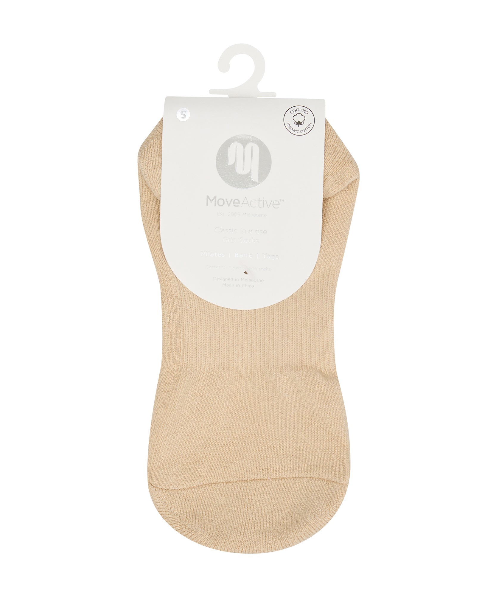Classic Low Rise Grip Socks - Almond