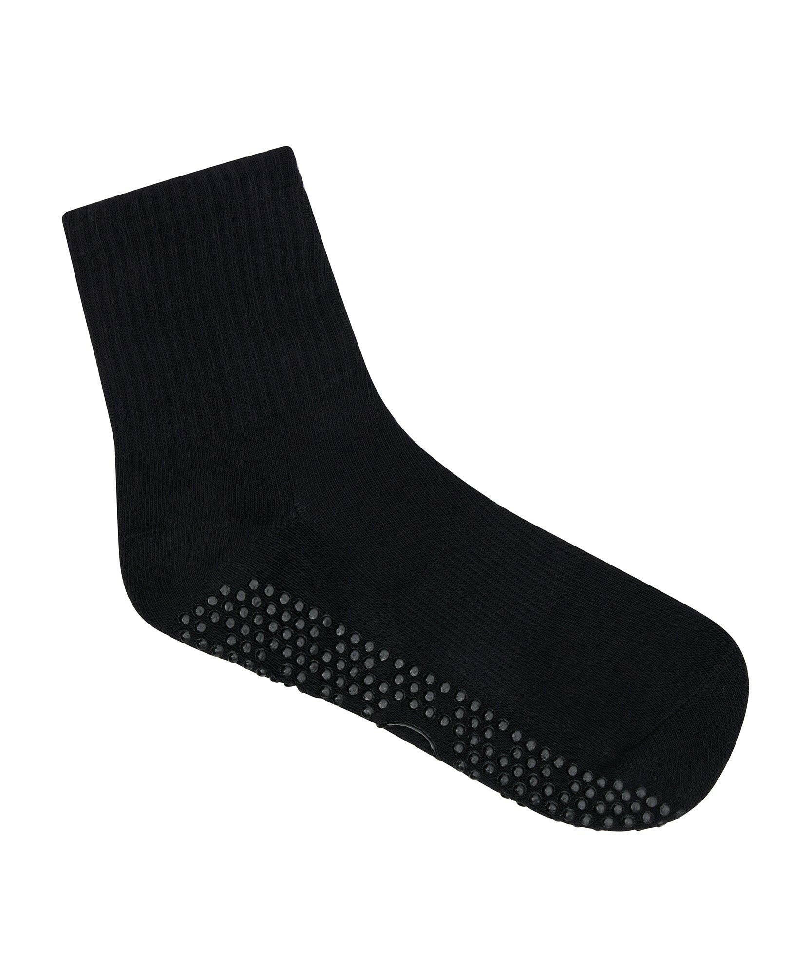 Crew Non Slip Grip Socks - Classic Black