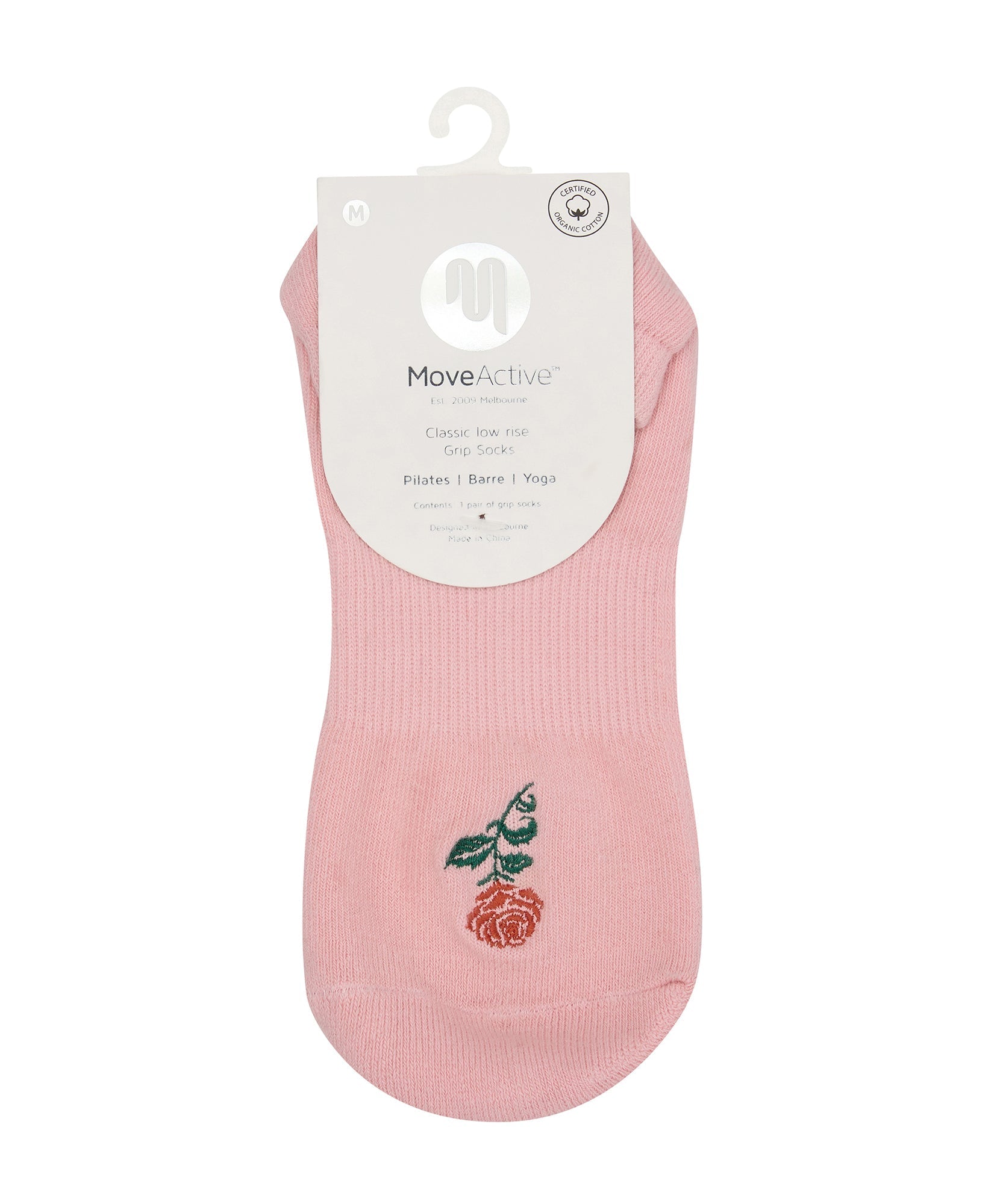 Classic Low Rise Grip Socks - Vintage Rose
