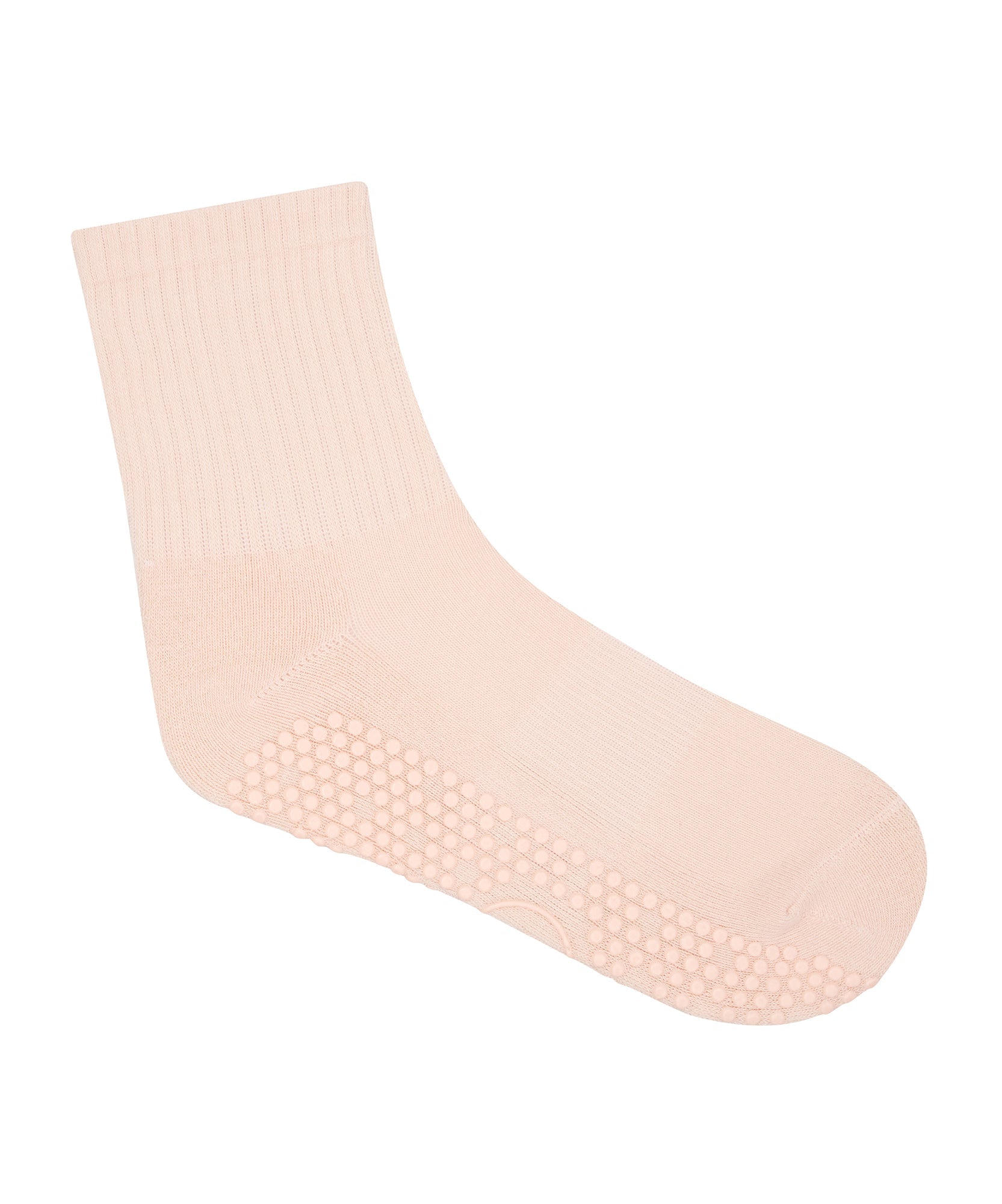 Crew Non Slip Grip Socks - Soft Pink