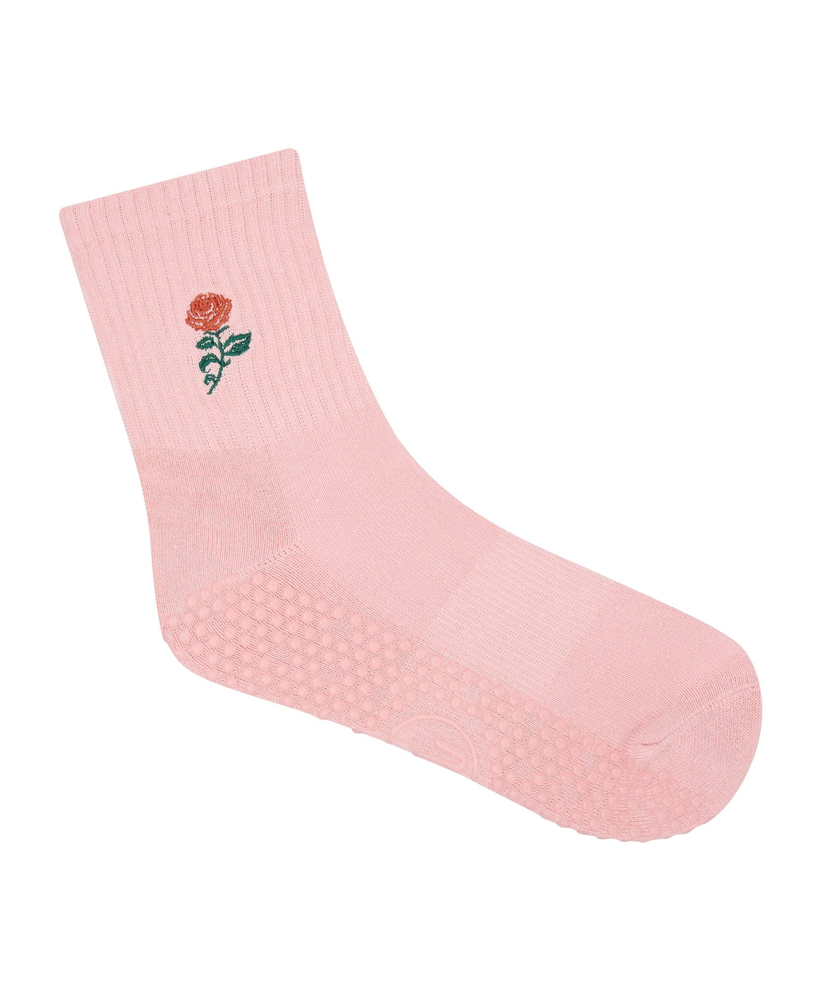 Crew Non Slip Grip Socks - Vintage Rose Berry