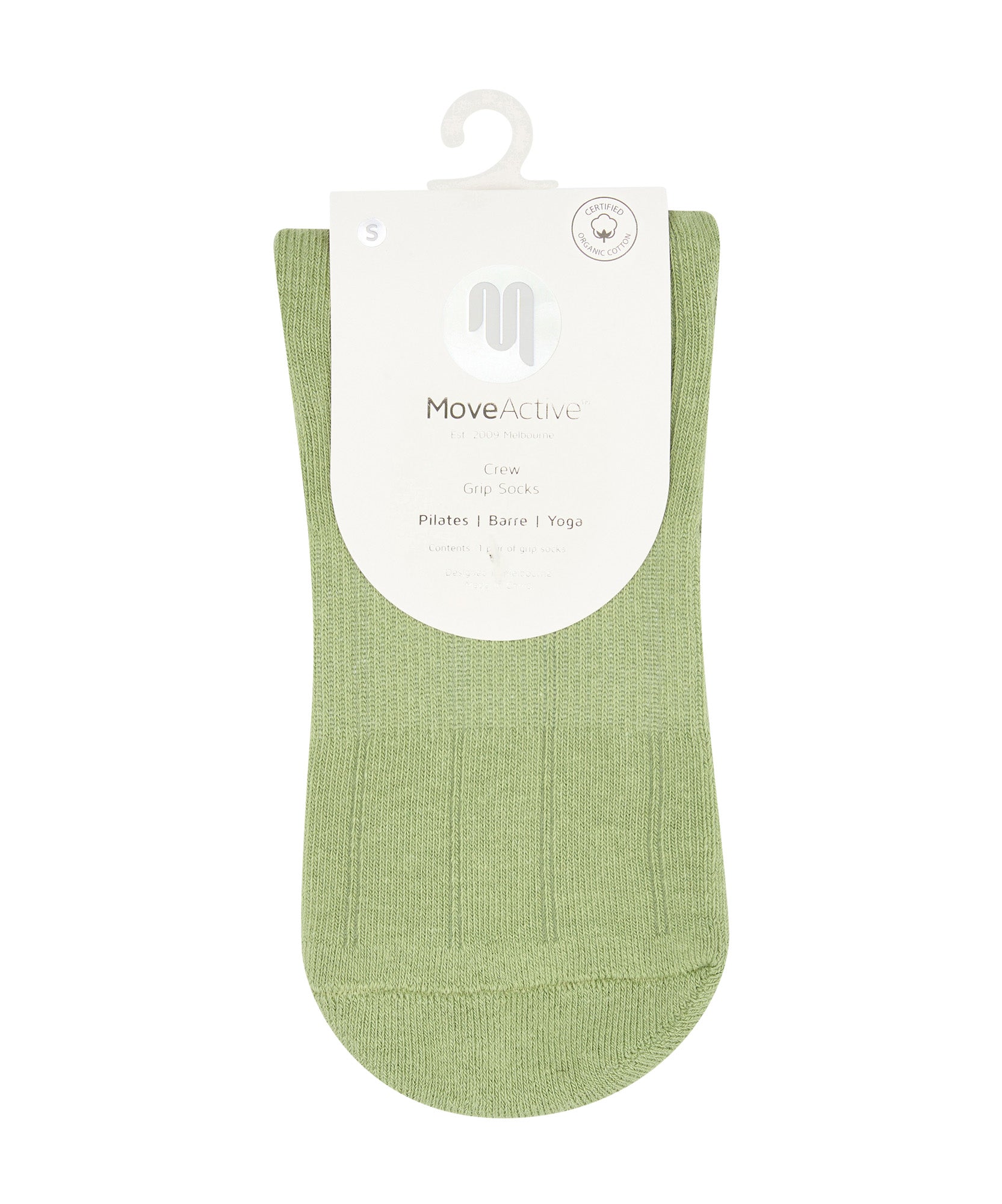 Crew Non Slip Grip Socks - Sage Frill