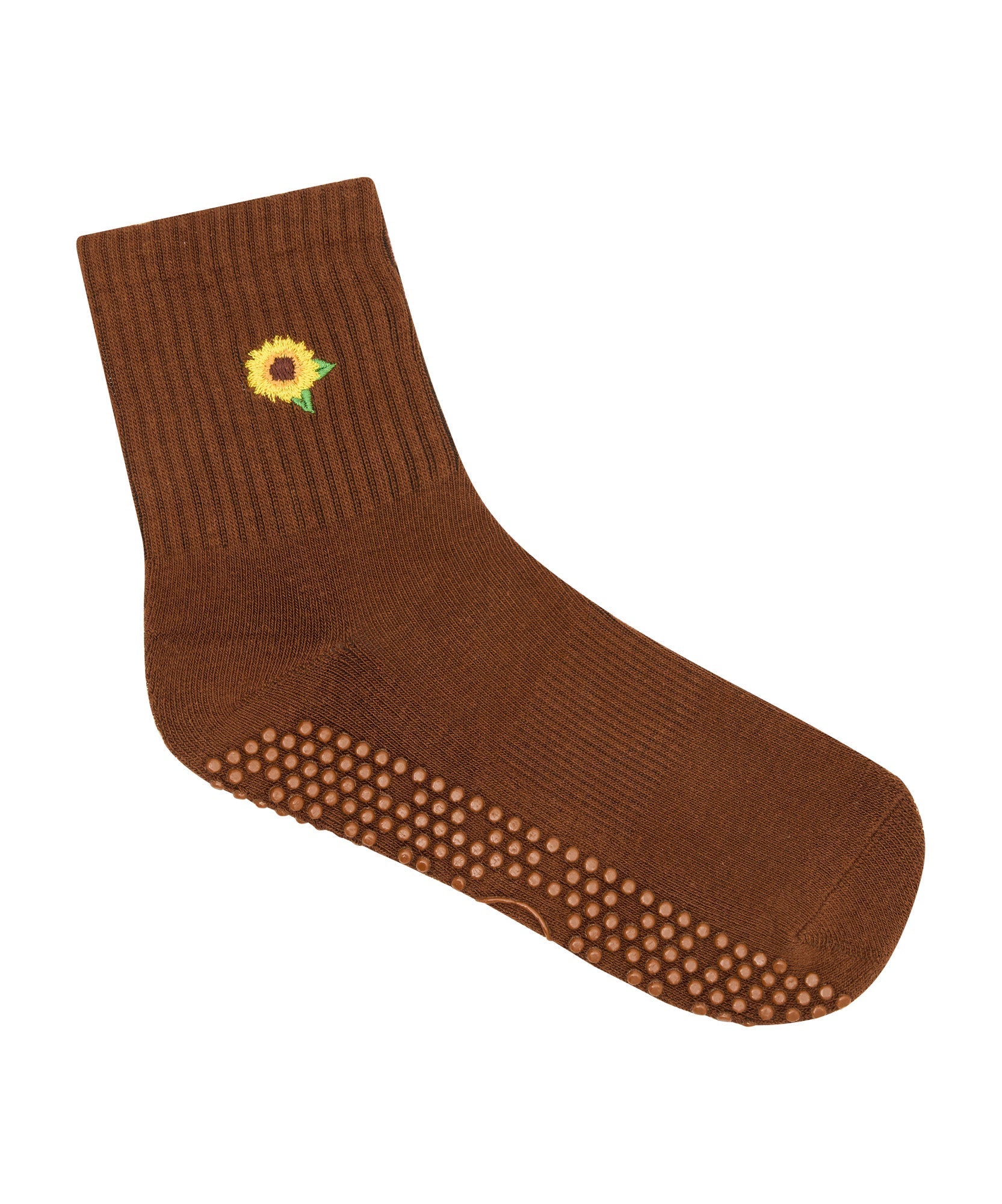 Crew Non Slip Grip Socks - Sunflower Fields