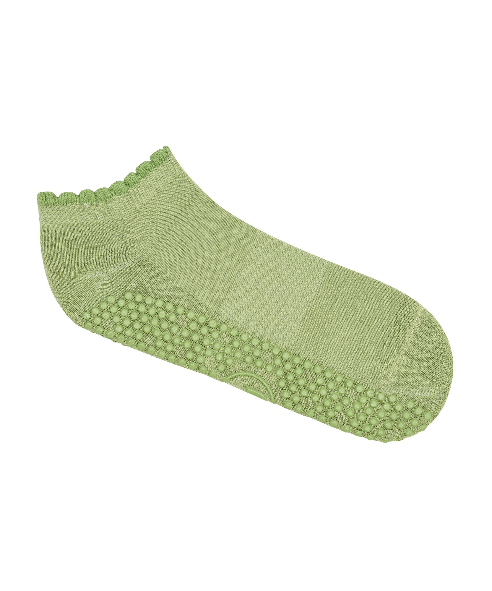 Classic Low Rise Grip Socks - Sage Frill