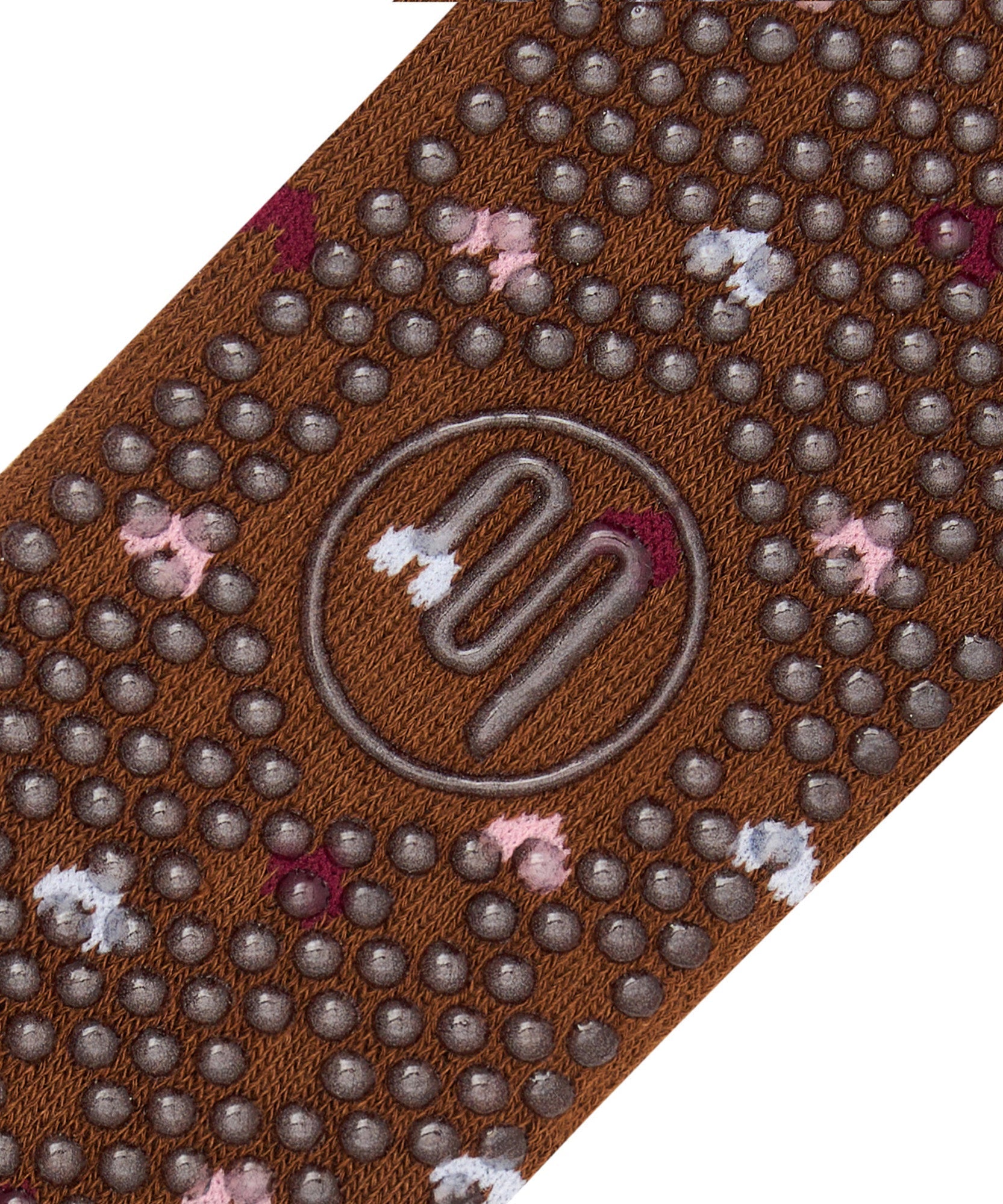 Classic Low Rise Grip Socks - Hearts Aflutter Brown