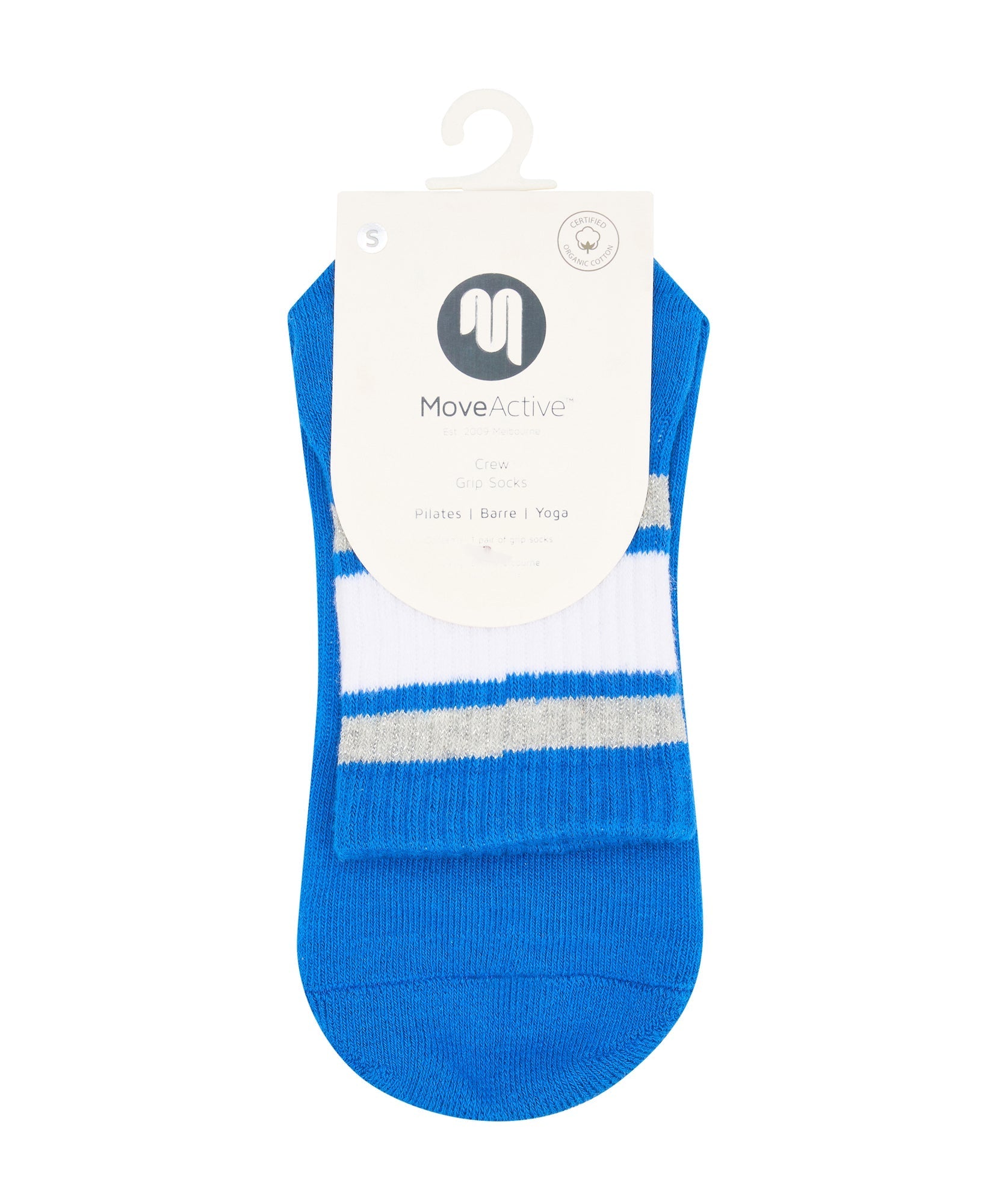 Crew Non Slip Grip Socks - Electric Dreams Stripe