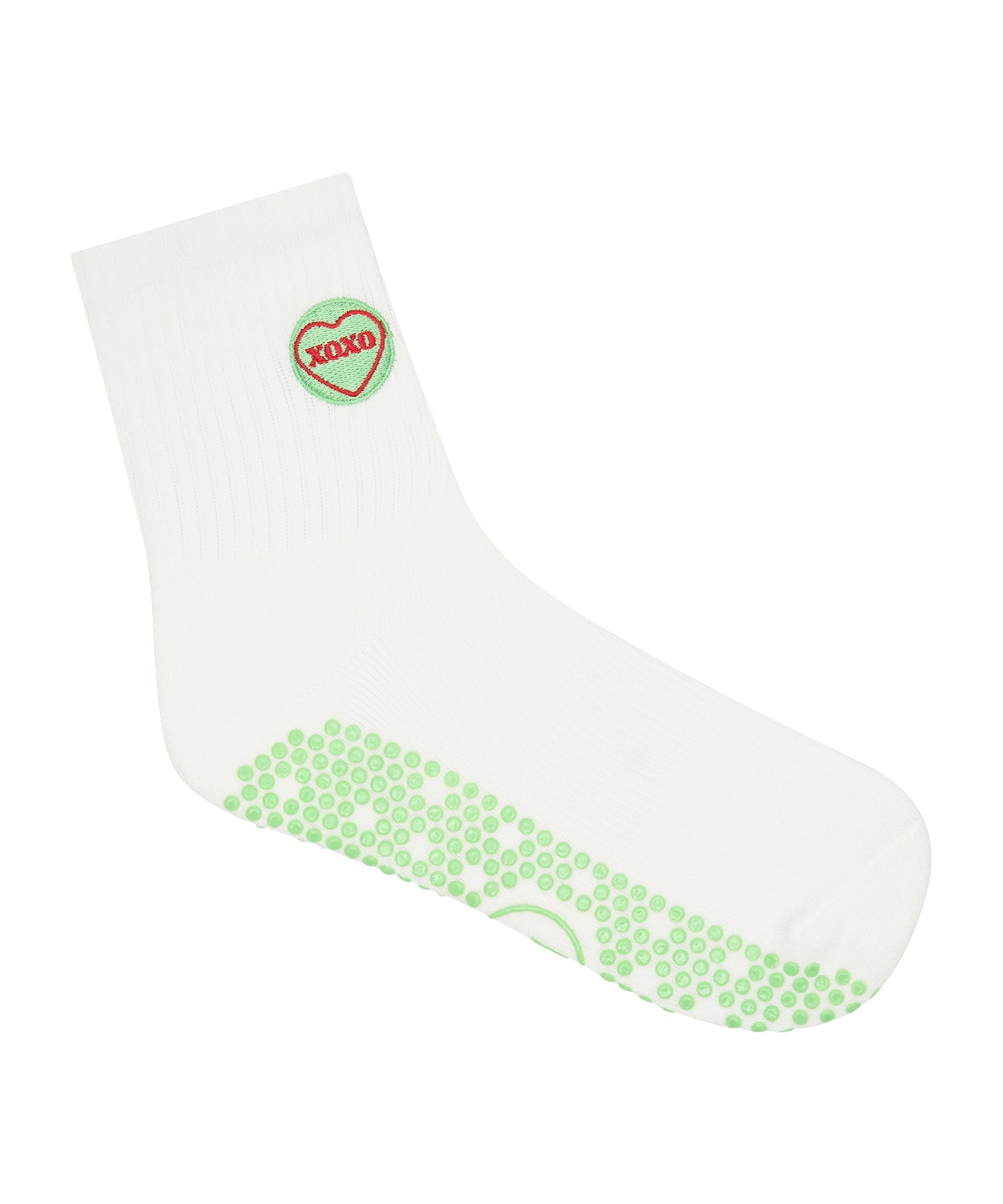 Crew Non Slip Grip Socks - XOXO