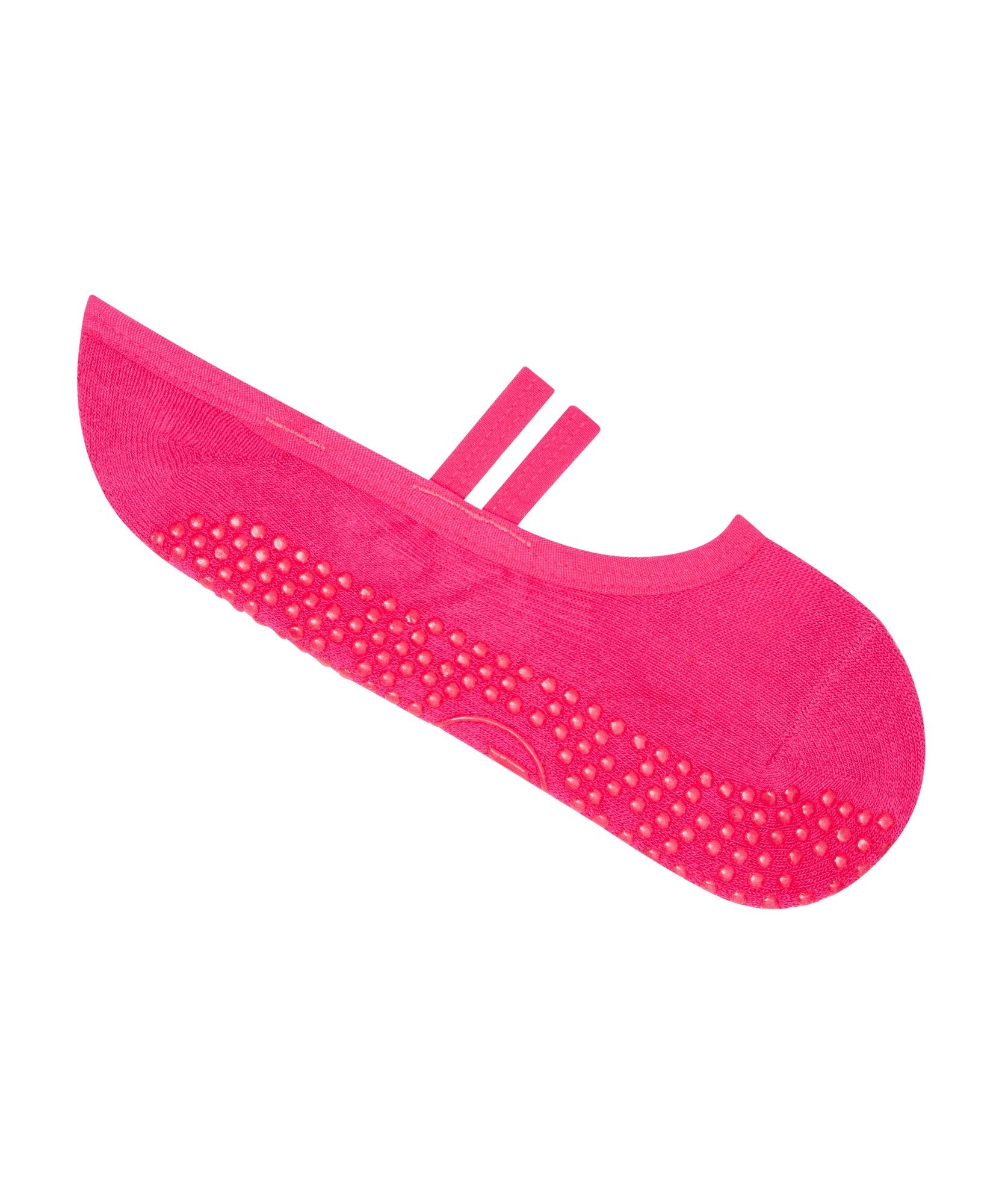 Ballet Non Slip Grip Socks - Neon Pink