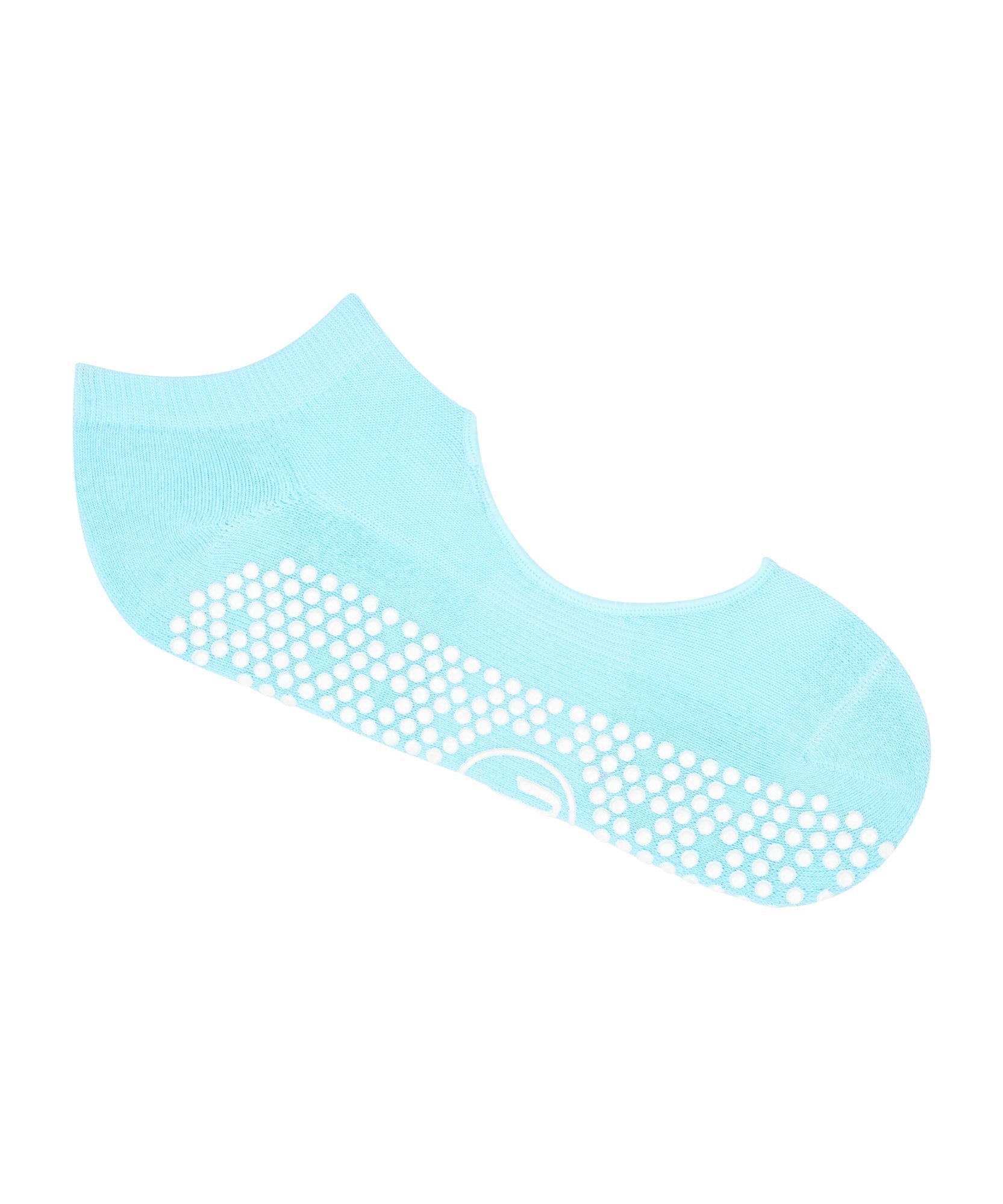Slide On Non Slip Grip Socks - Ice Blue