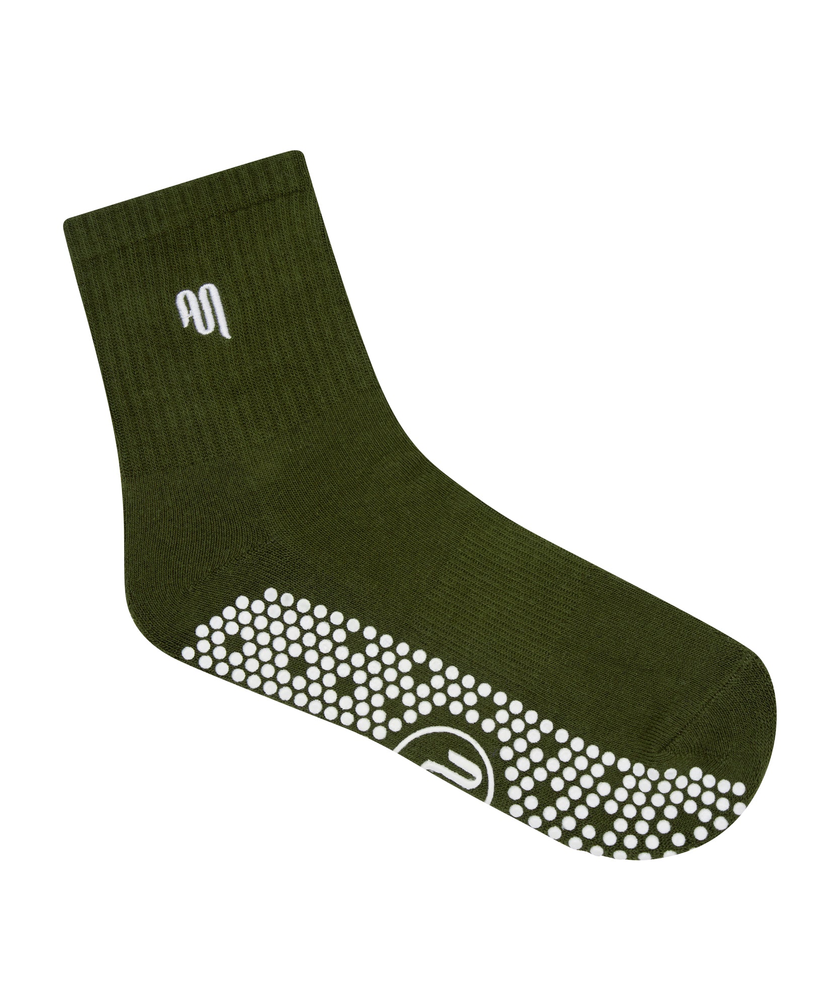 Crew Non Slip Grip Socks - MoveActive Khaki