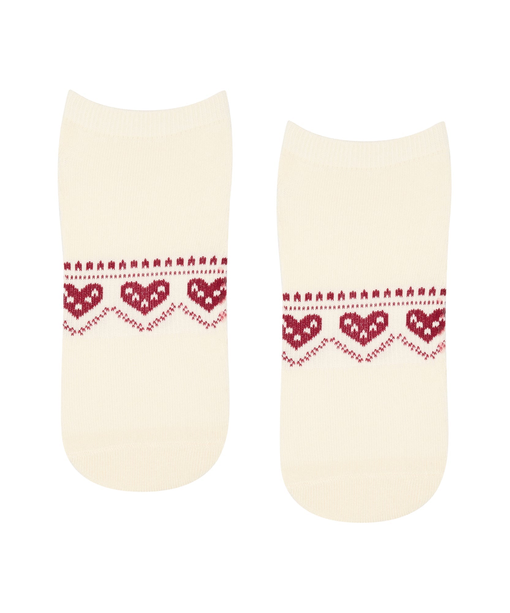 Classic Low Rise Grip Socks - Alpine Heart Oat