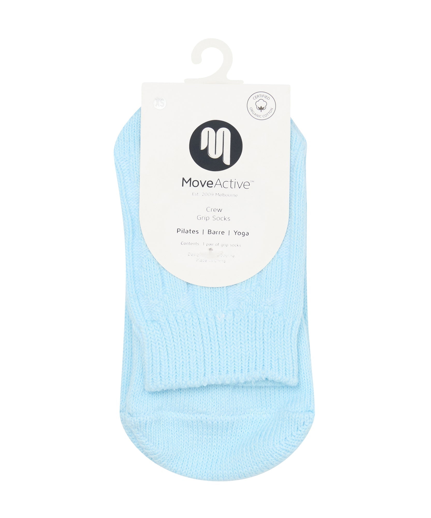 Crew Non Slip Grip Socks - Cable-Knit Ice