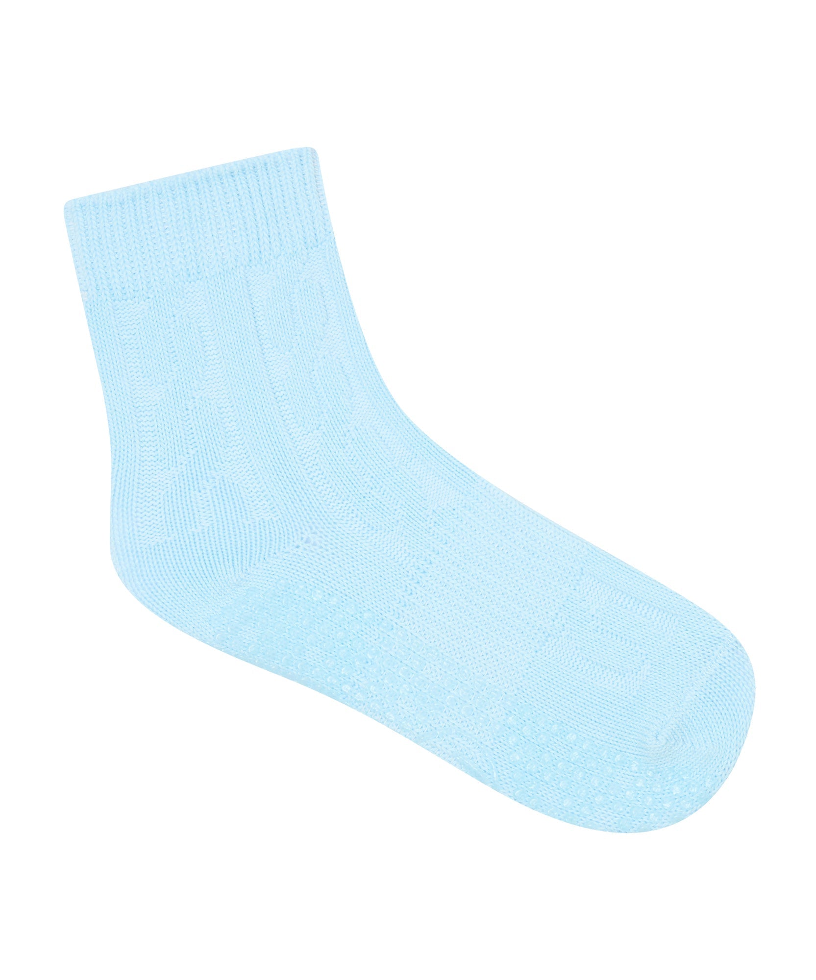 Crew Non Slip Grip Socks - Cable-Knit Ice