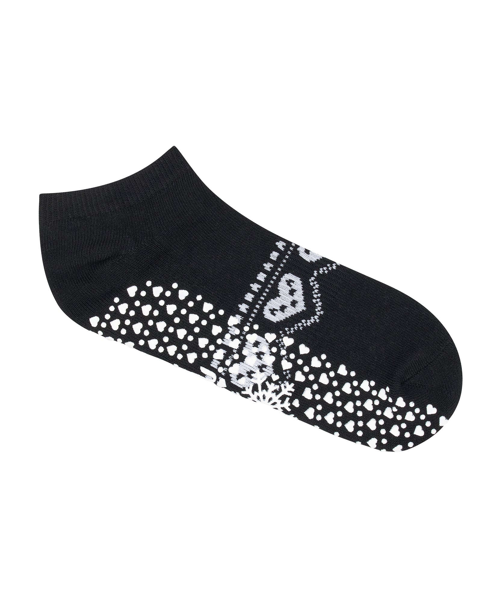 Classic Low Rise Grip Socks - Alpine Heart Midnight