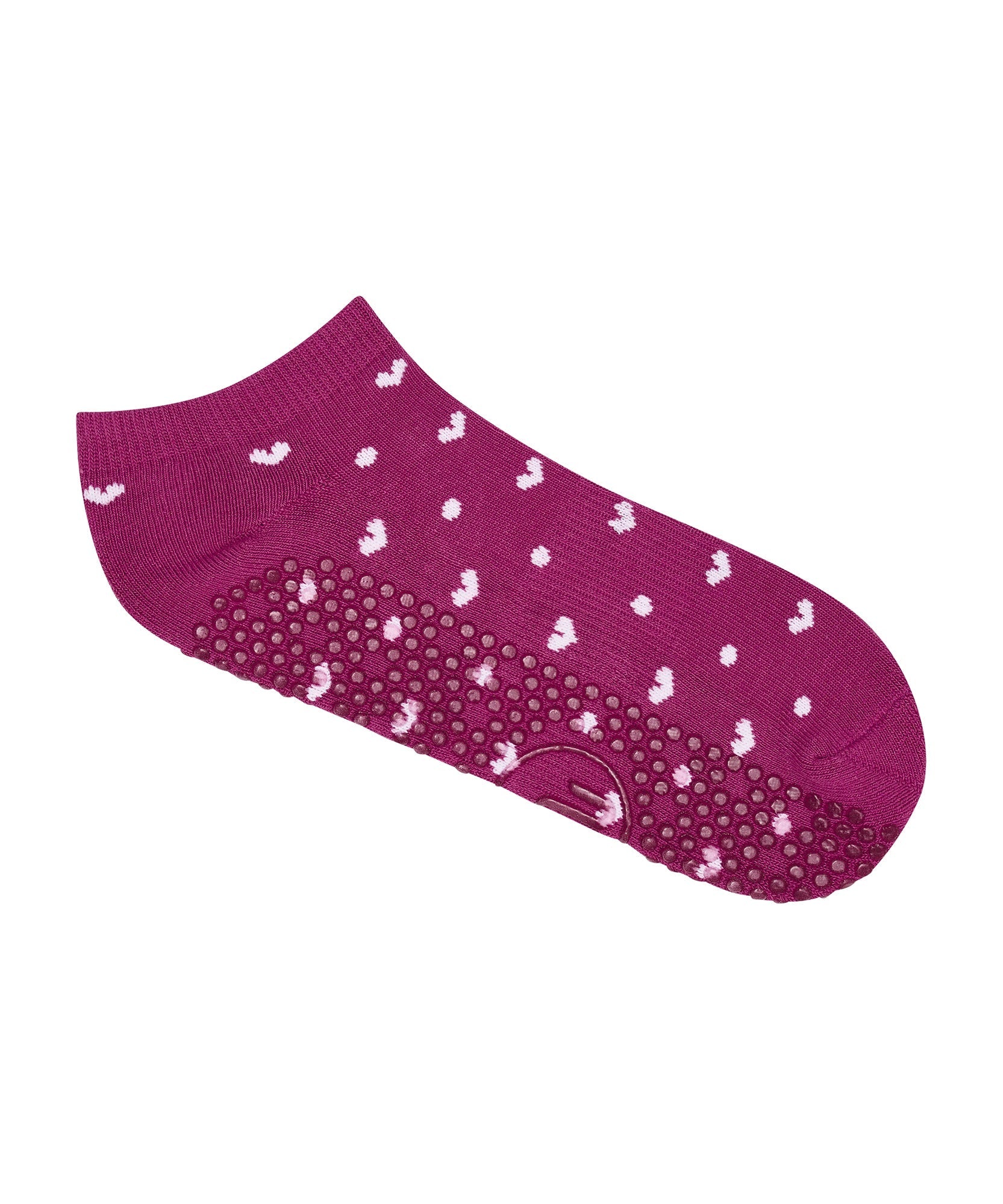Classic Low Rise Grip Socks - Speckled Fuchsia
