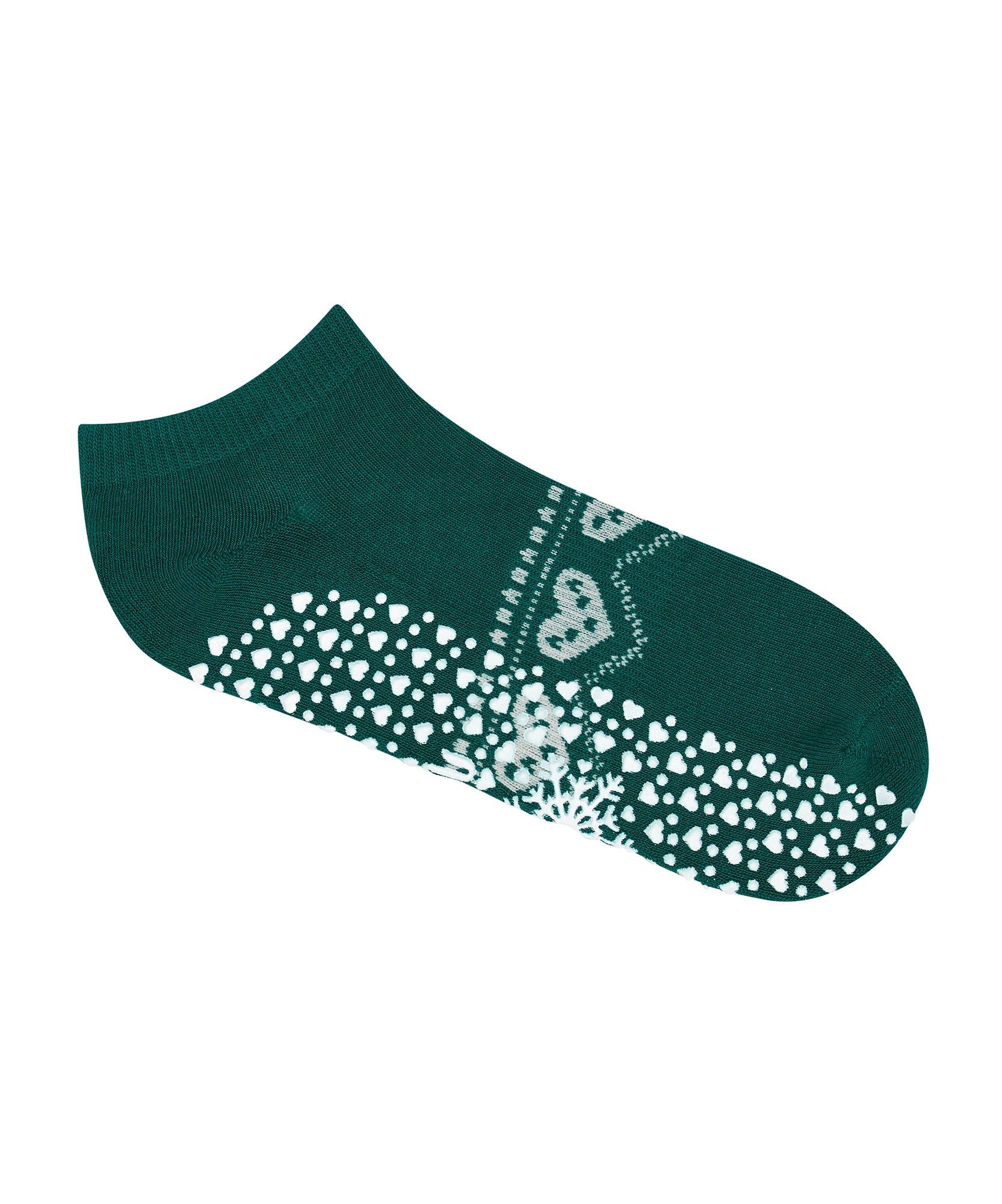 Classic Low Rise Grip Socks - Alpine Heart Emerald