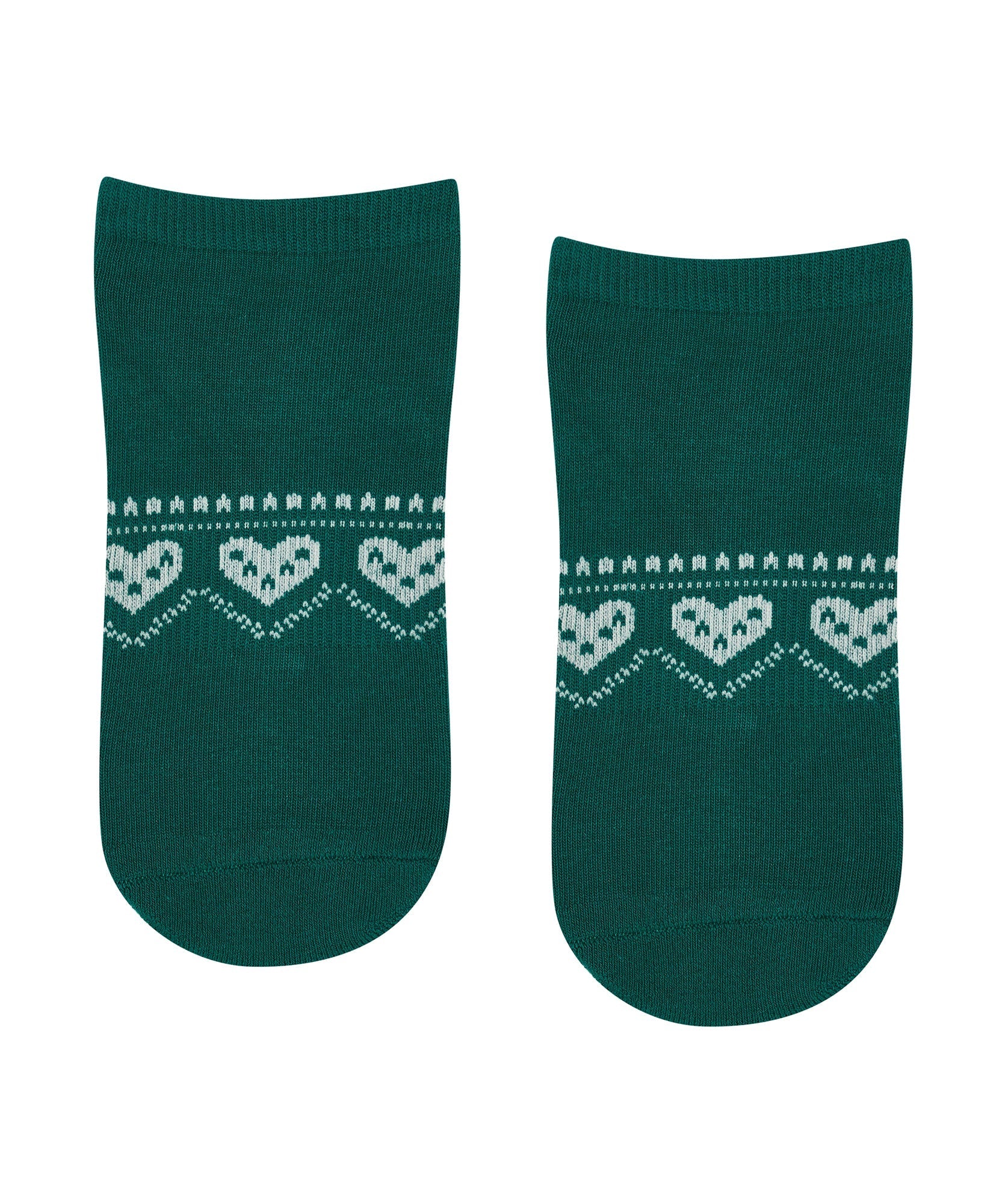 Classic Low Rise Grip Socks - Alpine Heart Emerald