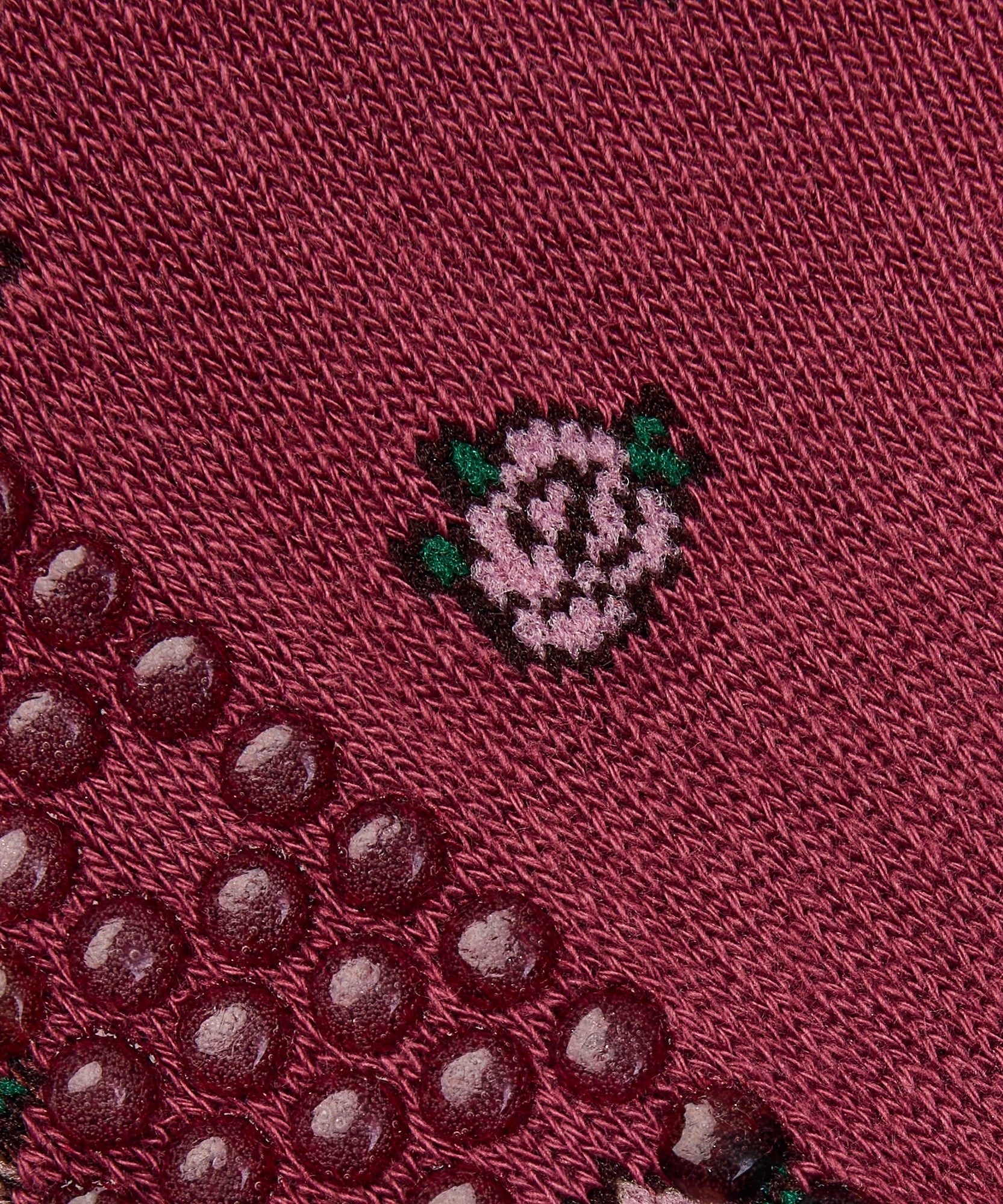 Classic Low Rise Grip Socks - Wild Rose Berry