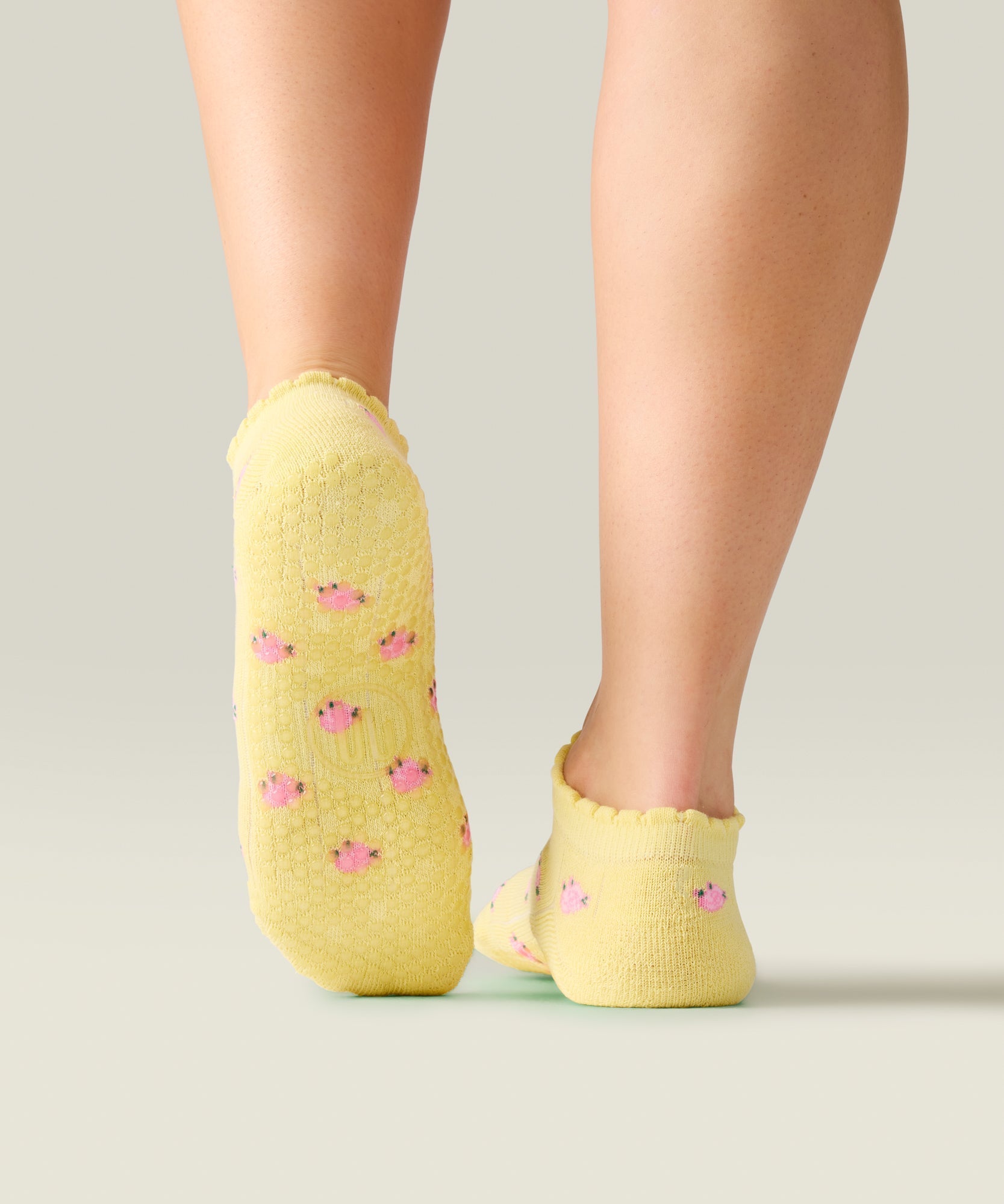 Classic Low Rise Grip Socks - Wild Rose Maize
