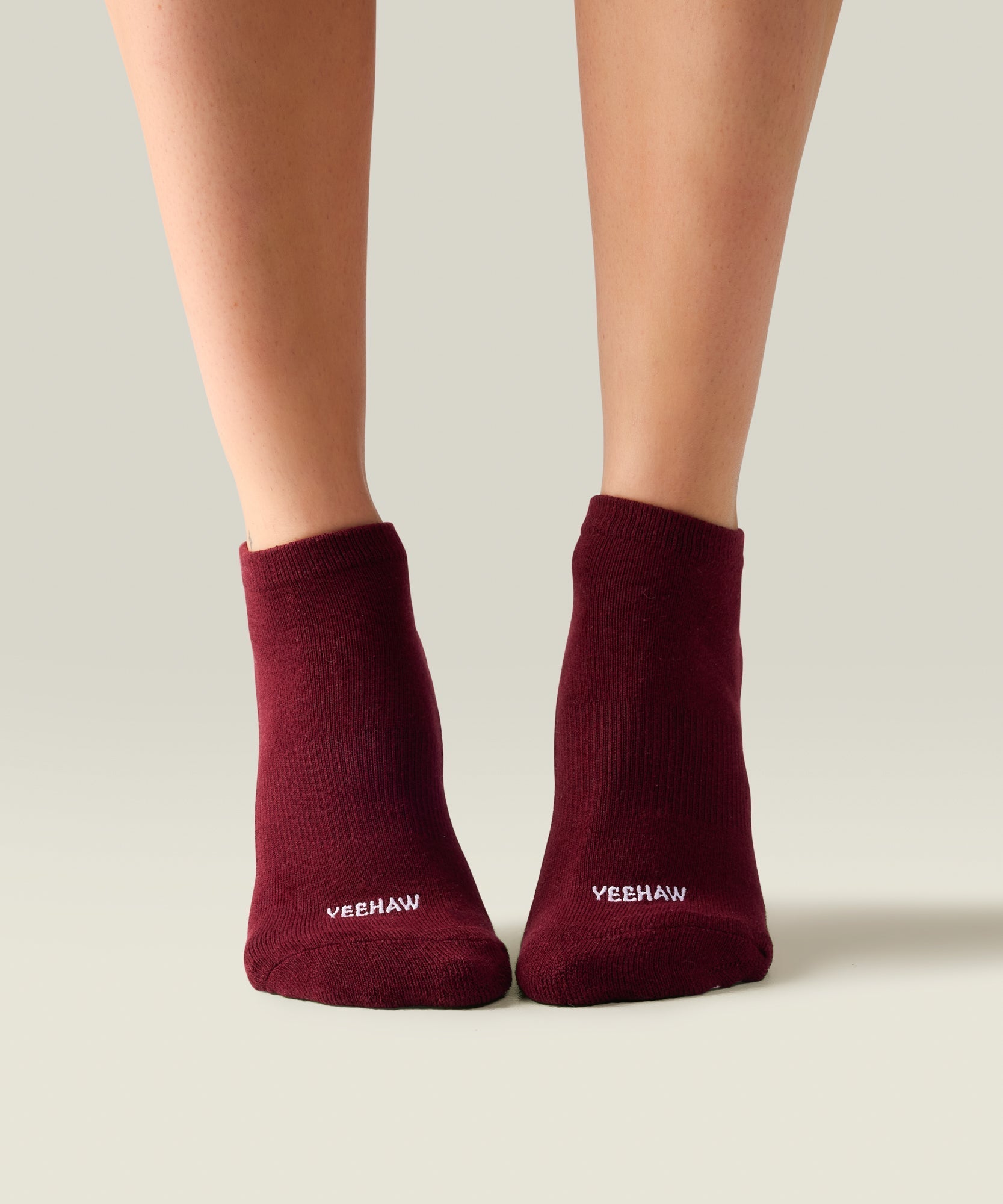 Classic Low Rise Grip Socks - Yeehaw Mulberry