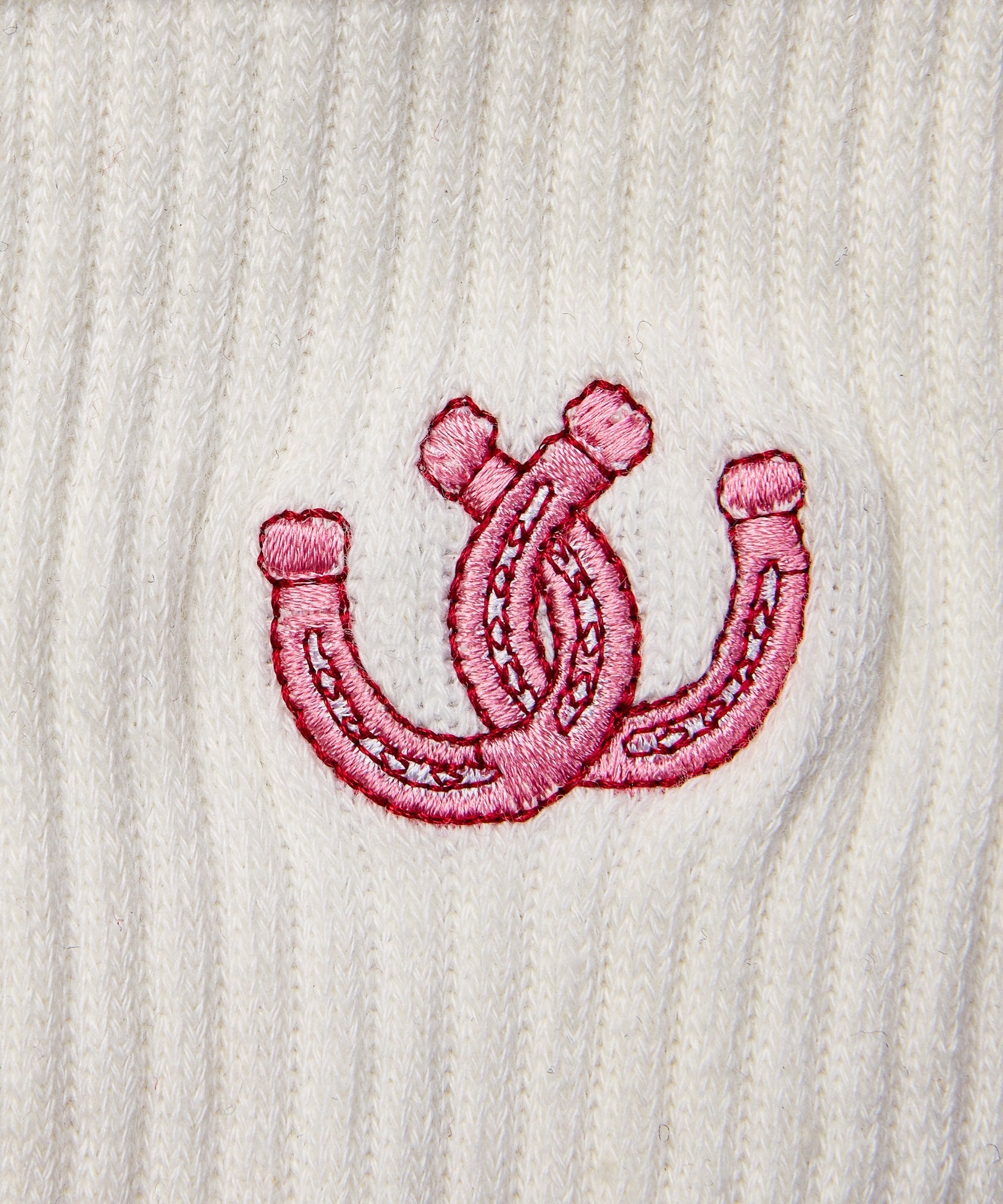 Crew Non Slip Grip Socks - Lucky Horseshoe Ivory