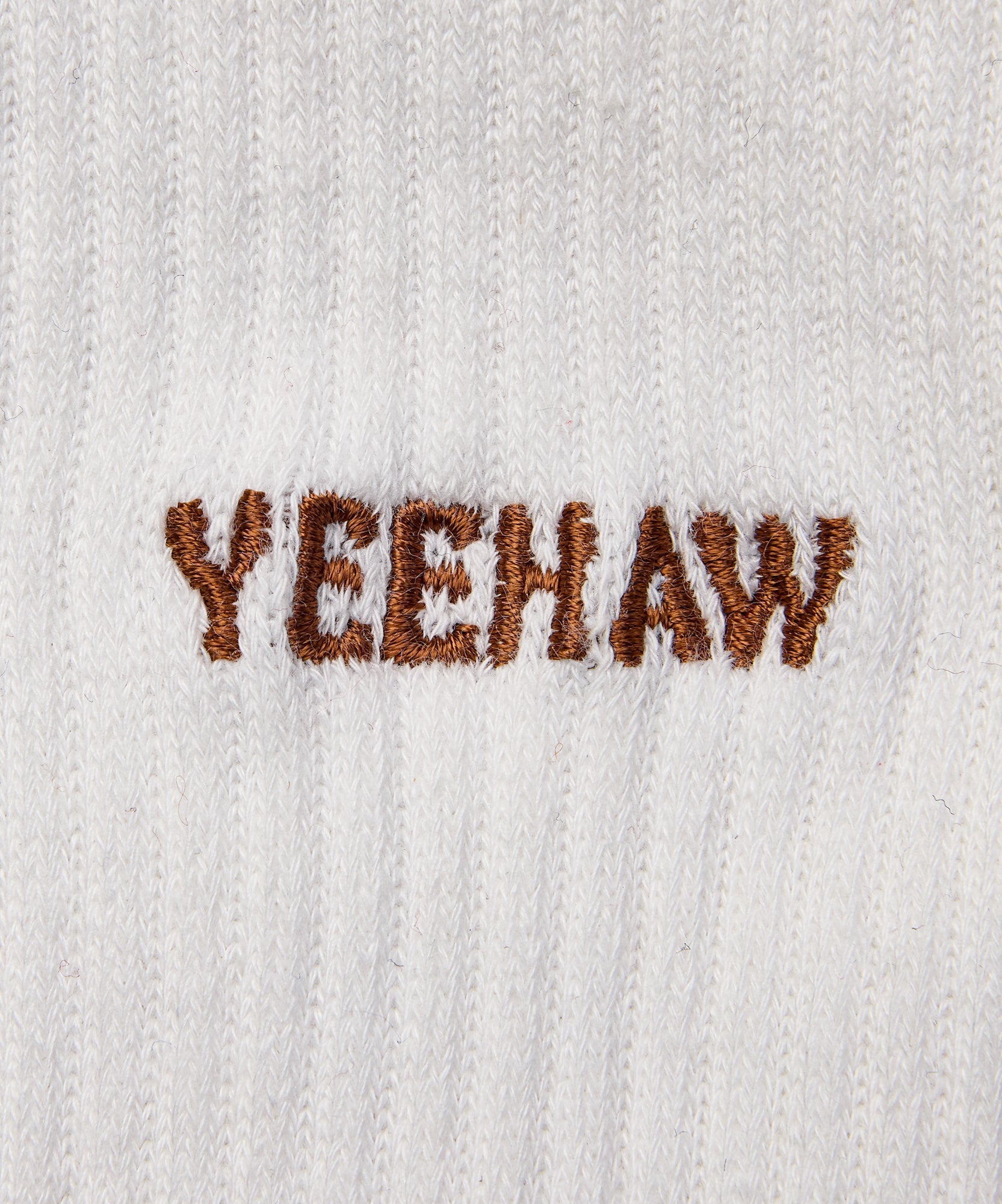 Crew Non Slip Grip Socks - Yeehaw Ivory